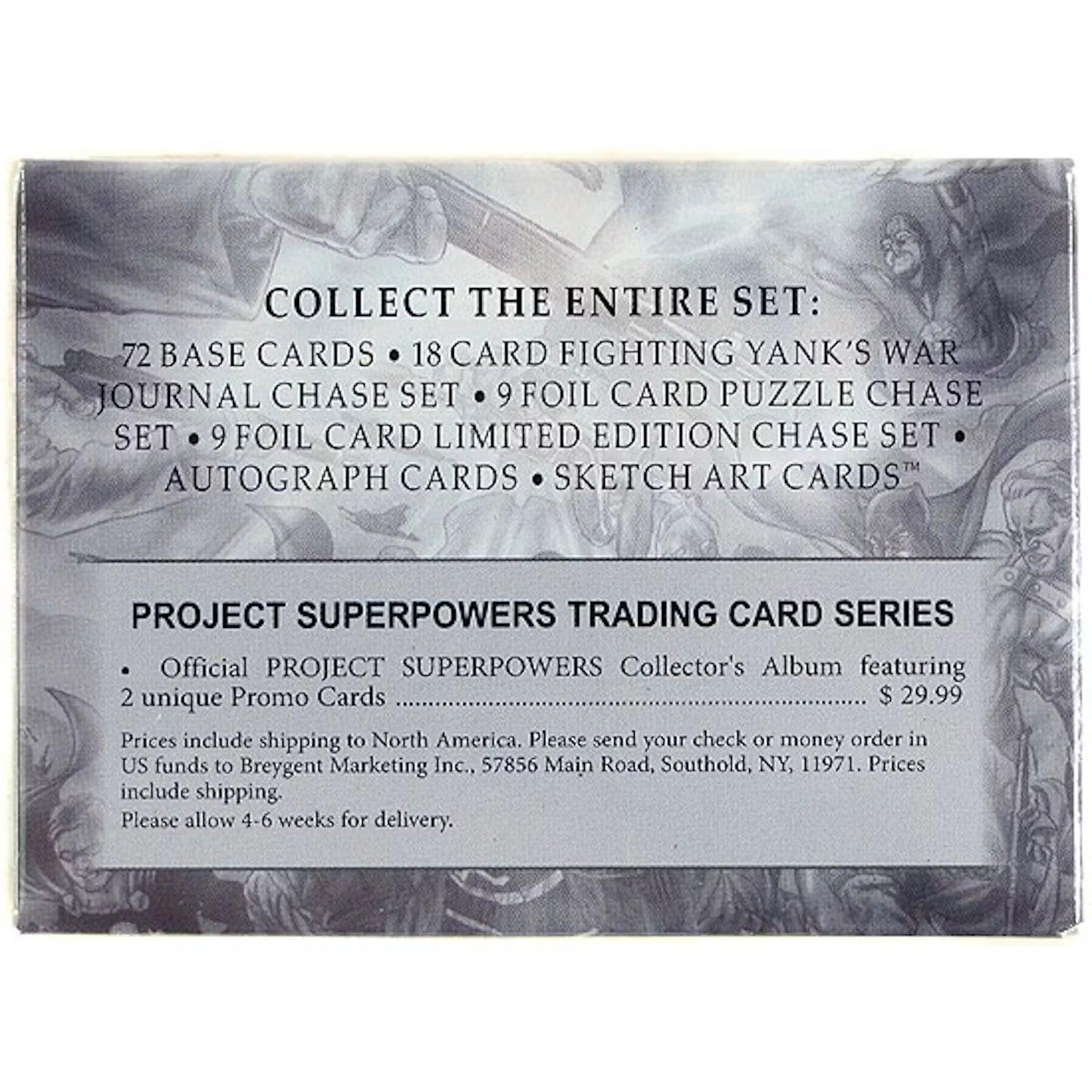 2011 Breygent Project Superpowers Trading Cards Hobby Box (Ships Sealed Only)