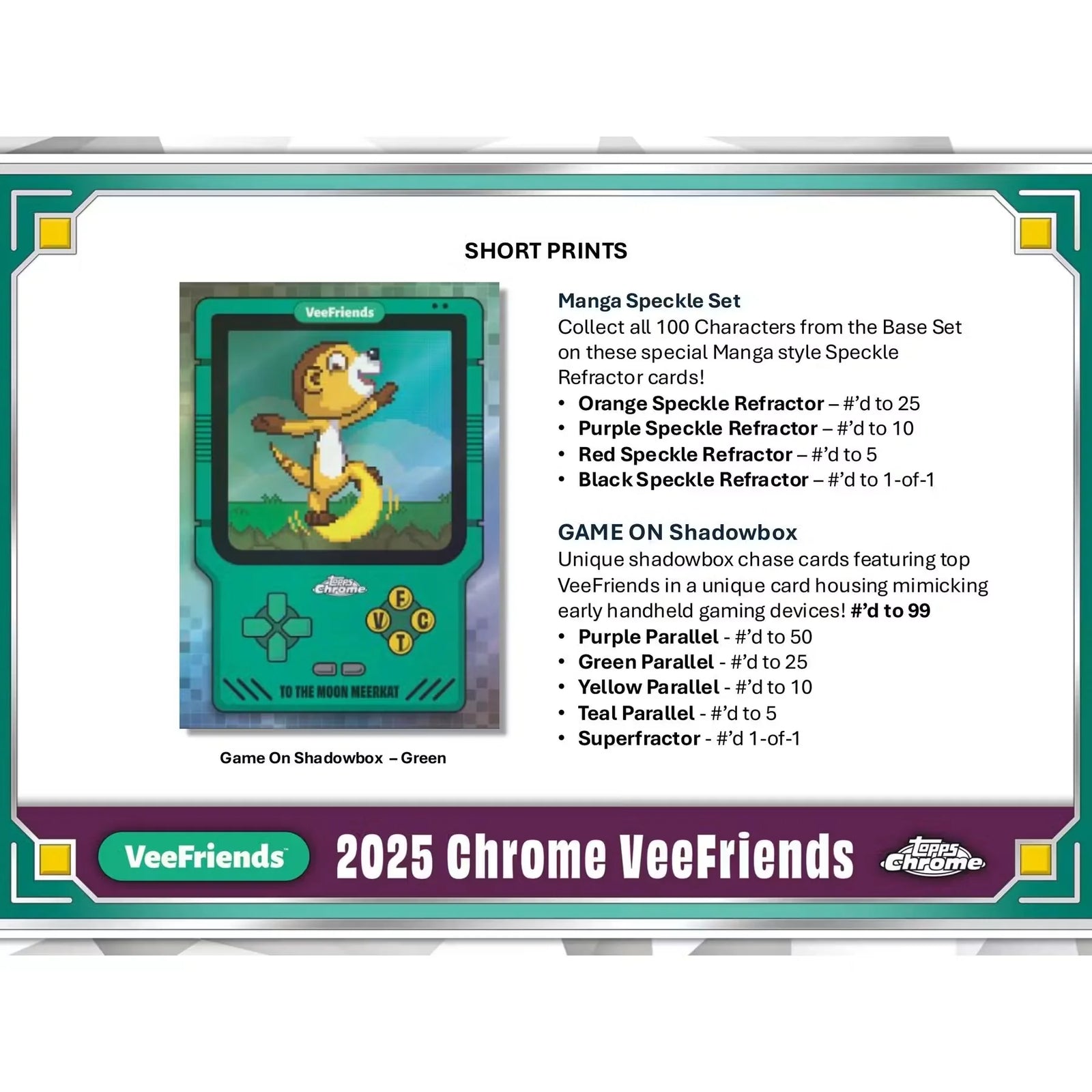 2025 Topps Chrome VeeFriends Blaster Box | 8 Packs (Ships Sealed Only)