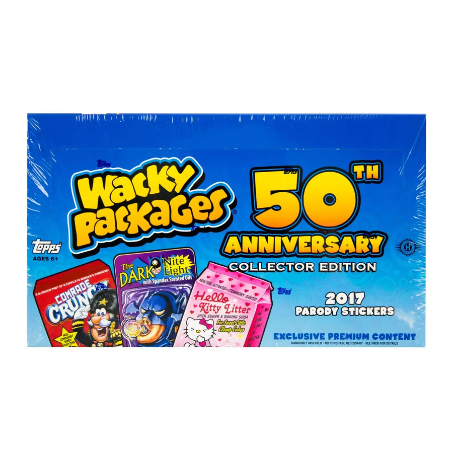 2017 Topps Wacky Packages 50th Anniversary Hobby Collector's Edition Box (Ships Sealed Only)