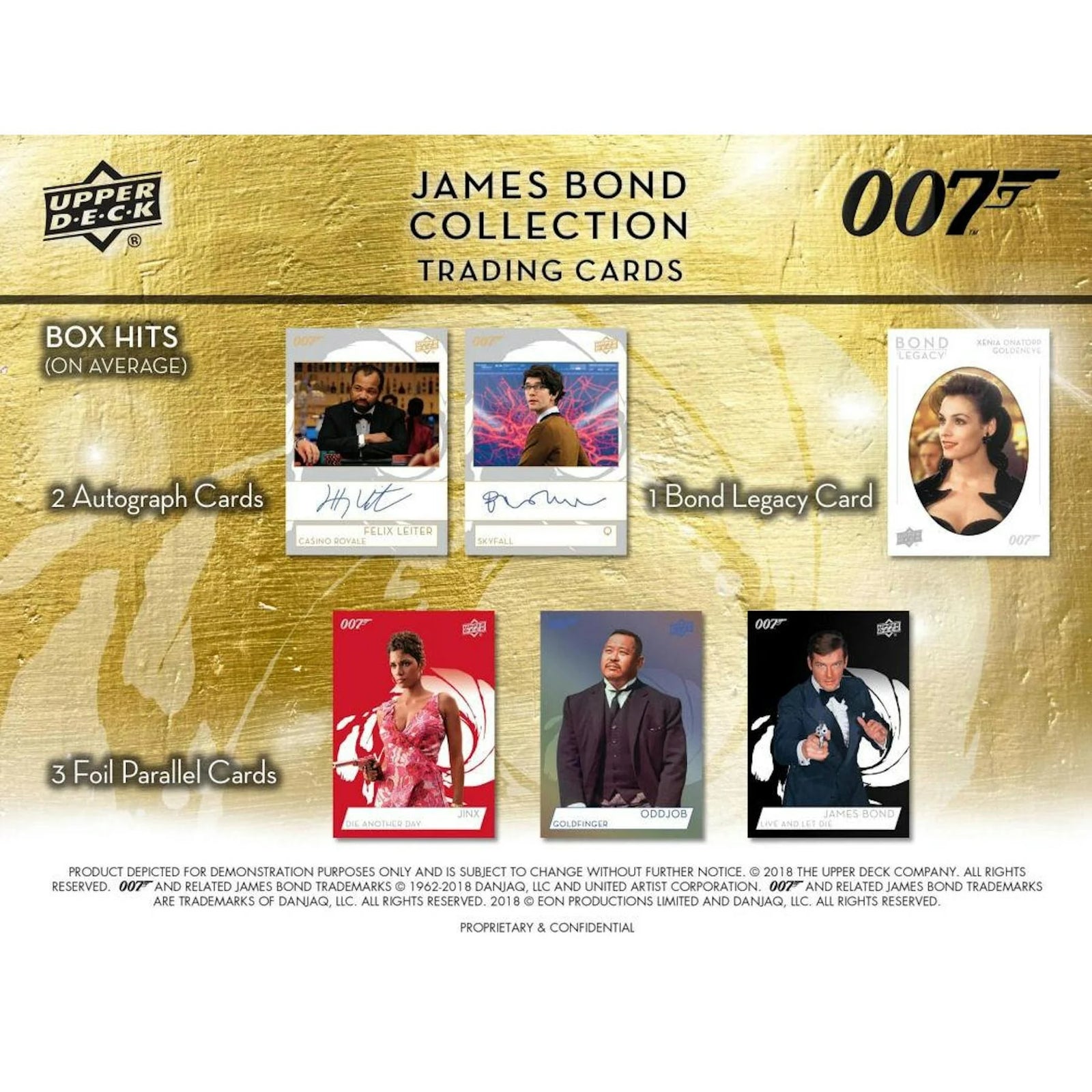 2019 Upper Deck 007 James Bond Collection Hobby Box | Actor Autographs (Ships Sealed Only)