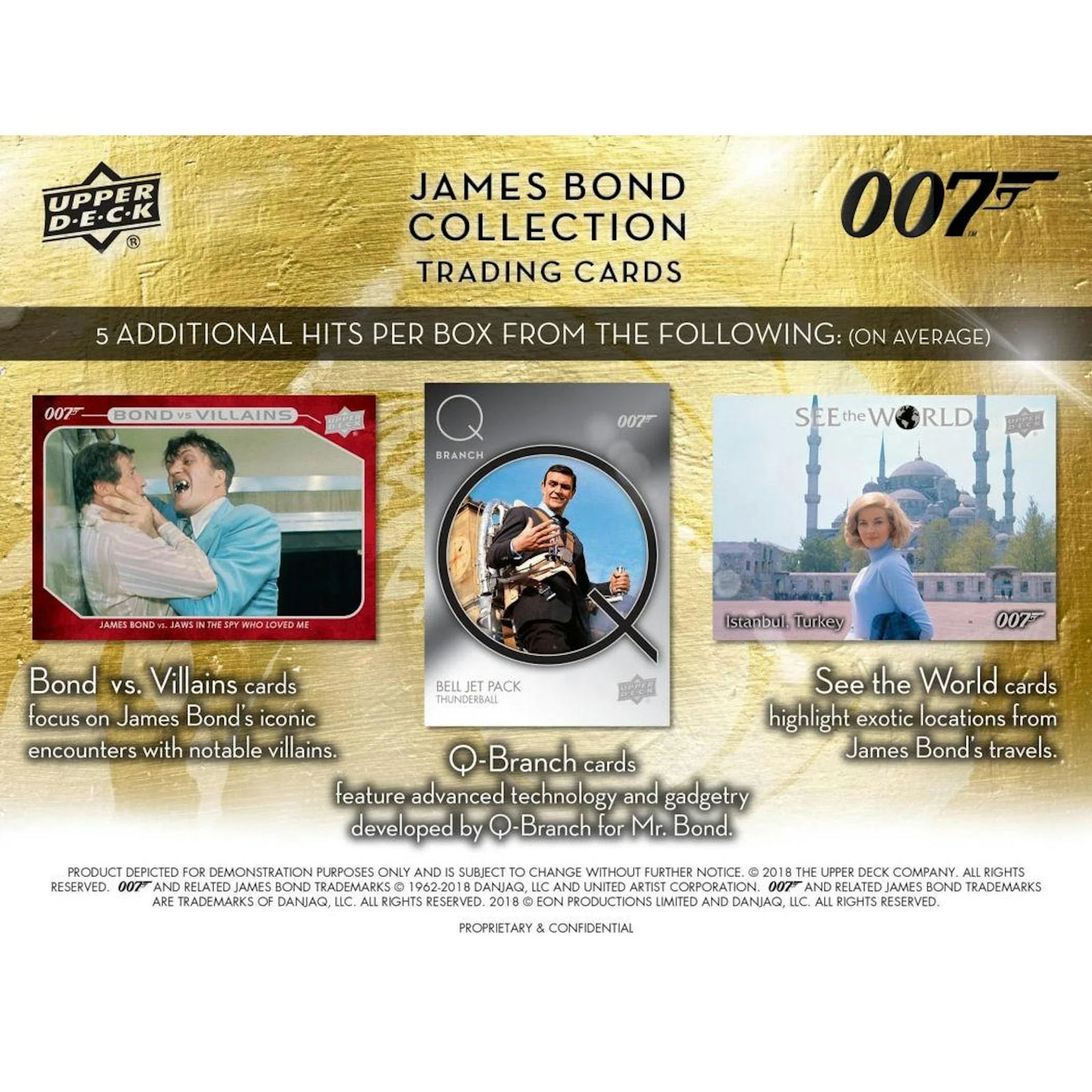 2019 Upper Deck 007 James Bond Collection Hobby Box | Actor Autographs (Ships Sealed Only)