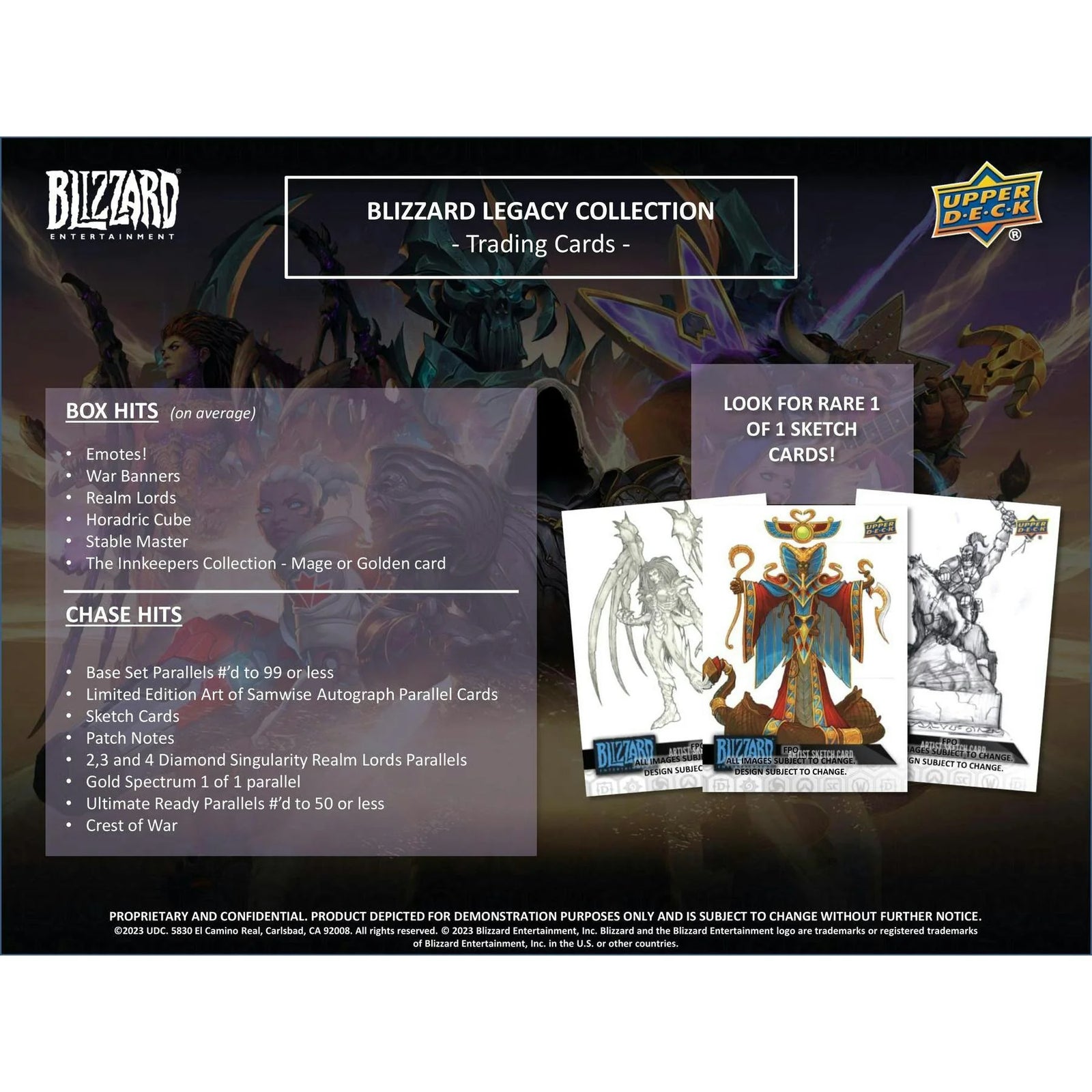 2023 Upper Deck Blizzard Entertainment Legacy Collection Hobby Box (Ships Sealed Only) - D2
