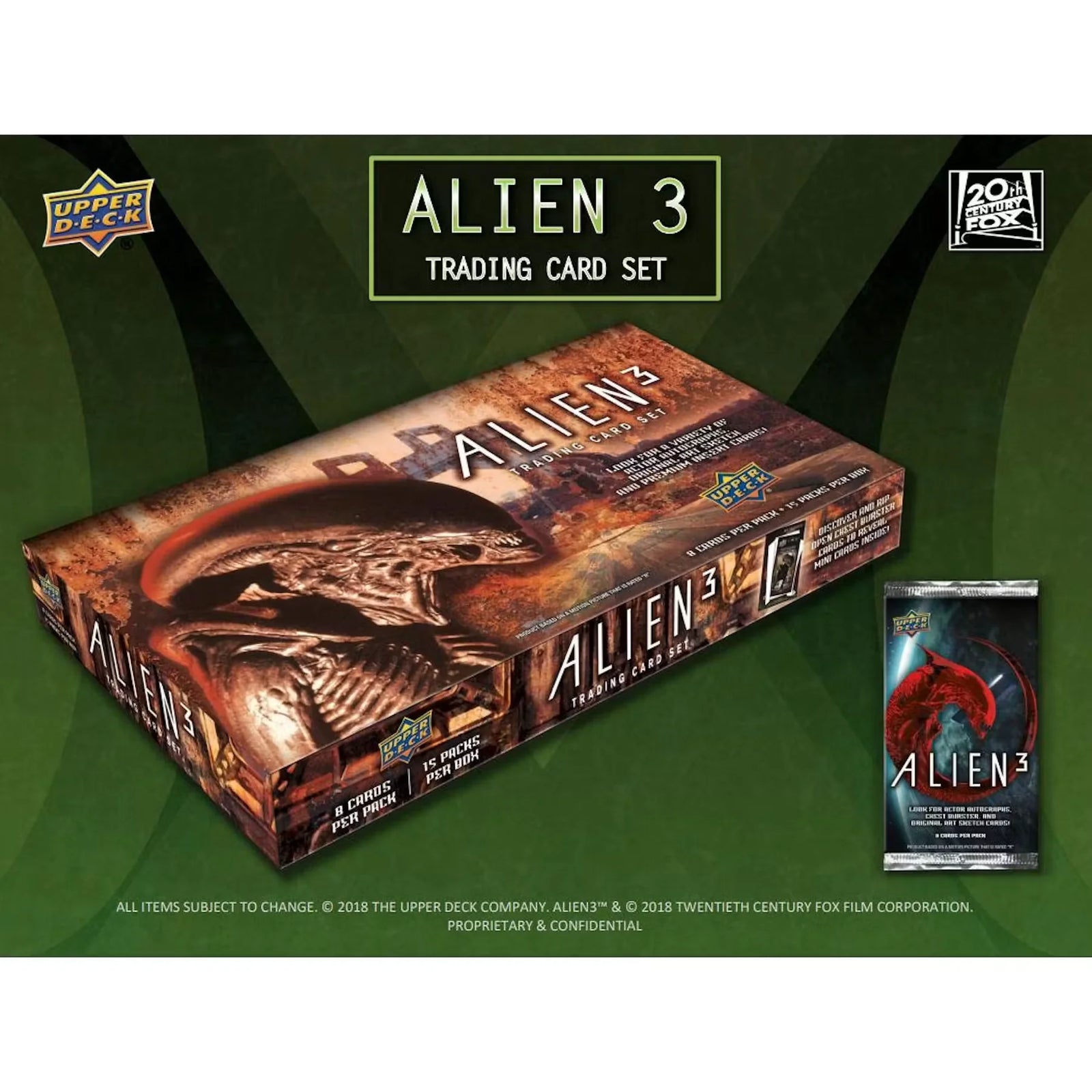Alien 3 Trading Cards Hobby Box (2021 Upper Deck) (Ships Sealed Only) - D2