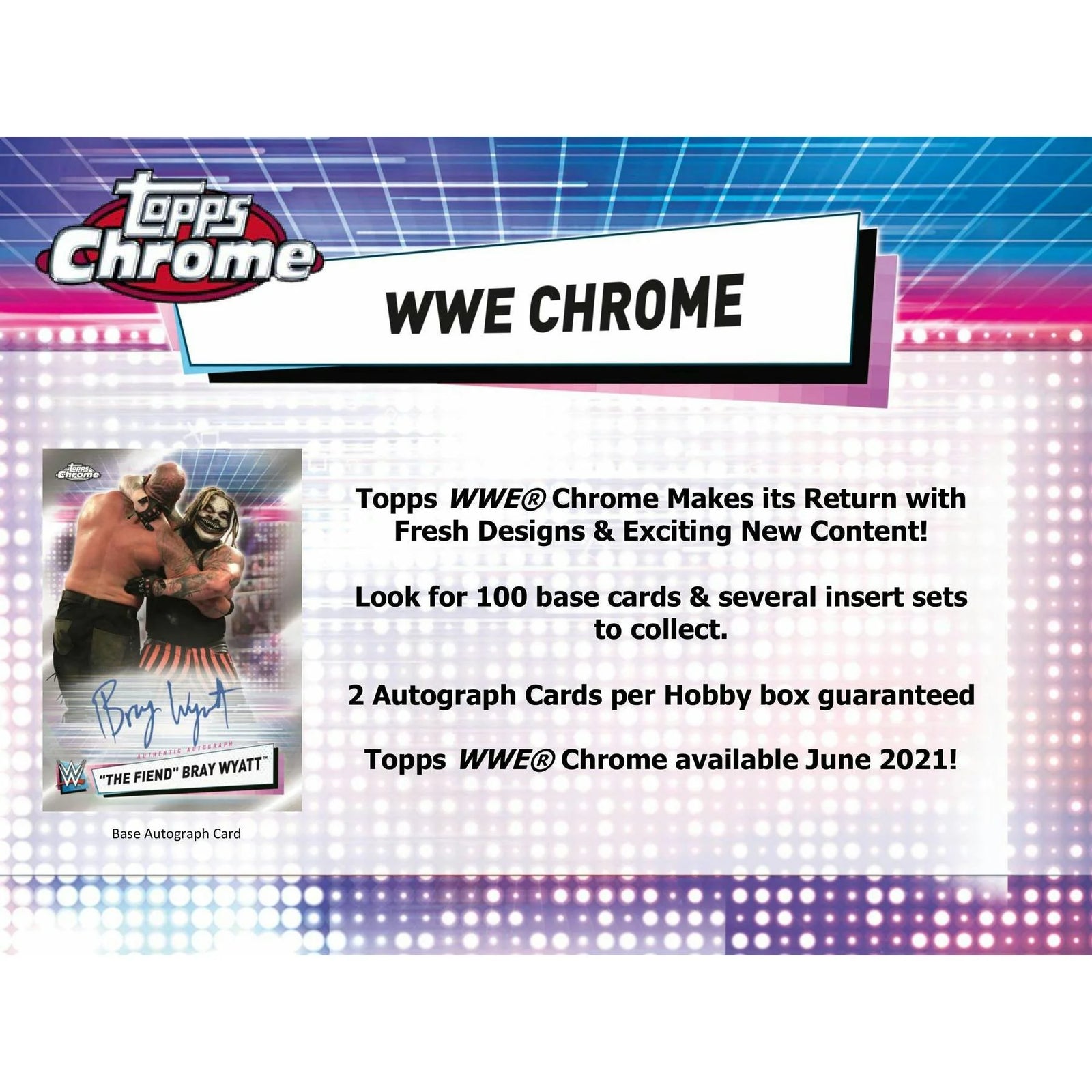2021 Topps WWE Chrome Wrestling Hobby Box (Ships Sealed Only) - D