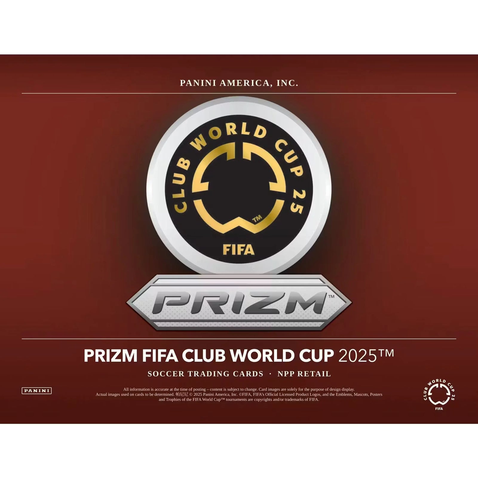2025 Panini Prizm FIFA Club World Cup Soccer Blaster Box (Ships Sealed Only)