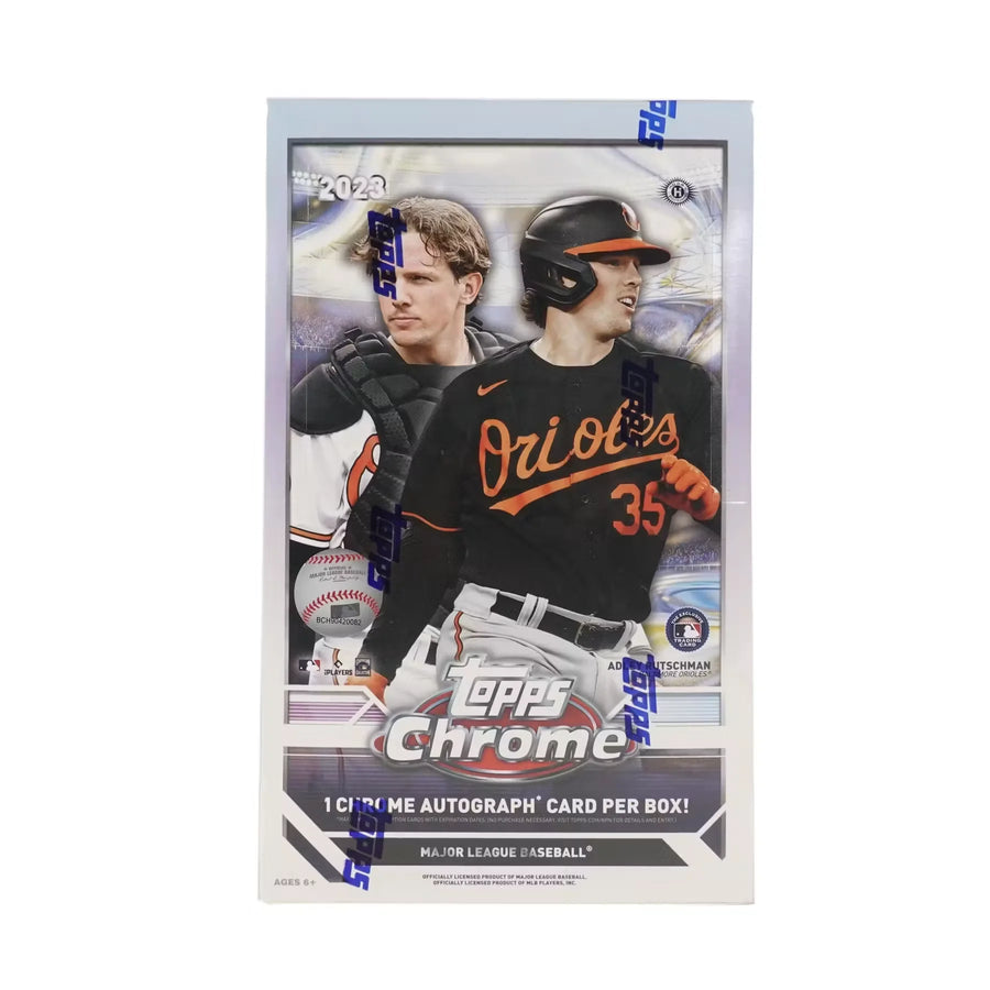2023 Topps Chrome Baseball Hobby Box | 24 Packs, 1 Autograph (Ships Sealed Only)