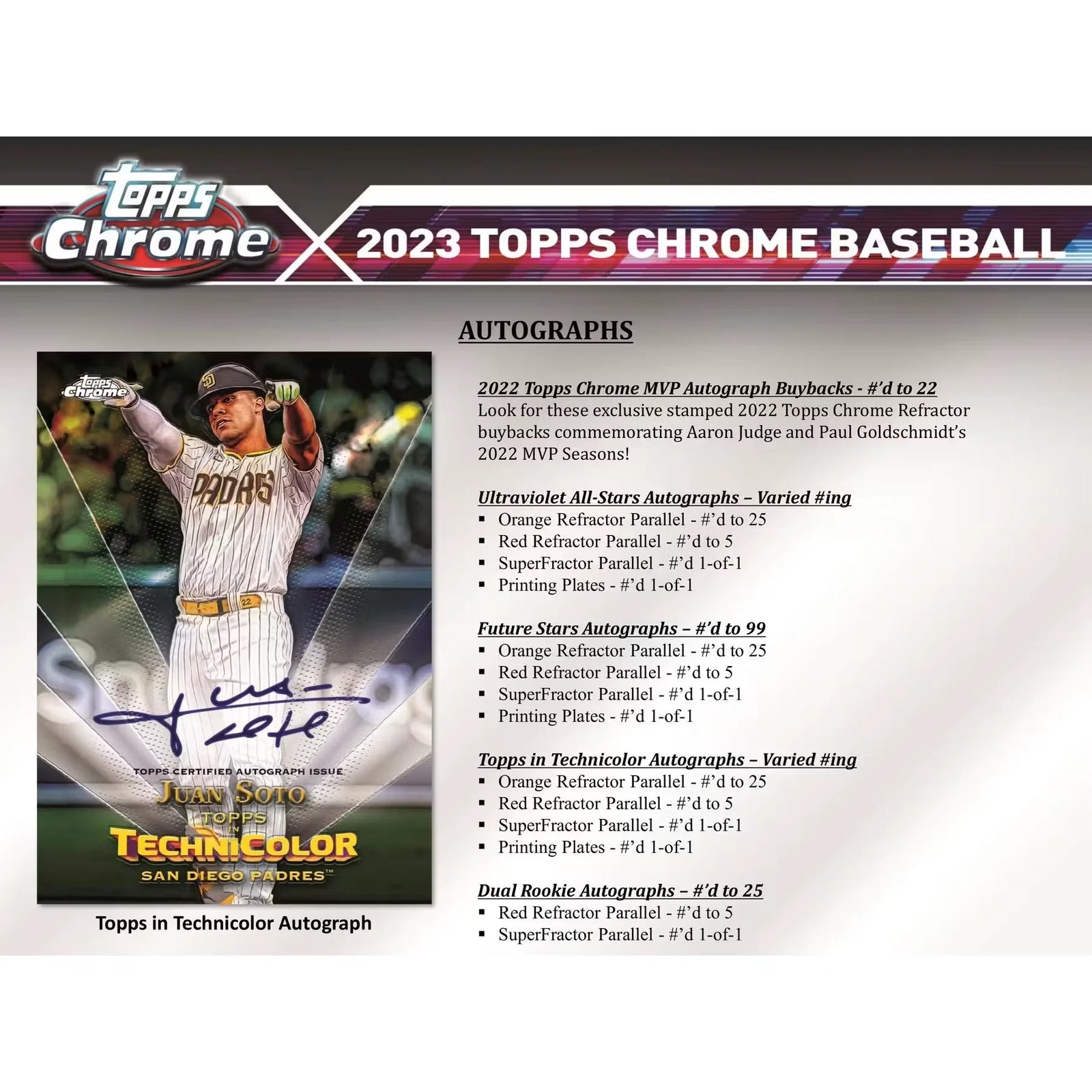 2023 Topps Chrome Baseball Hobby Box | 24 Packs, 1 Autograph (Ships Sealed Only)