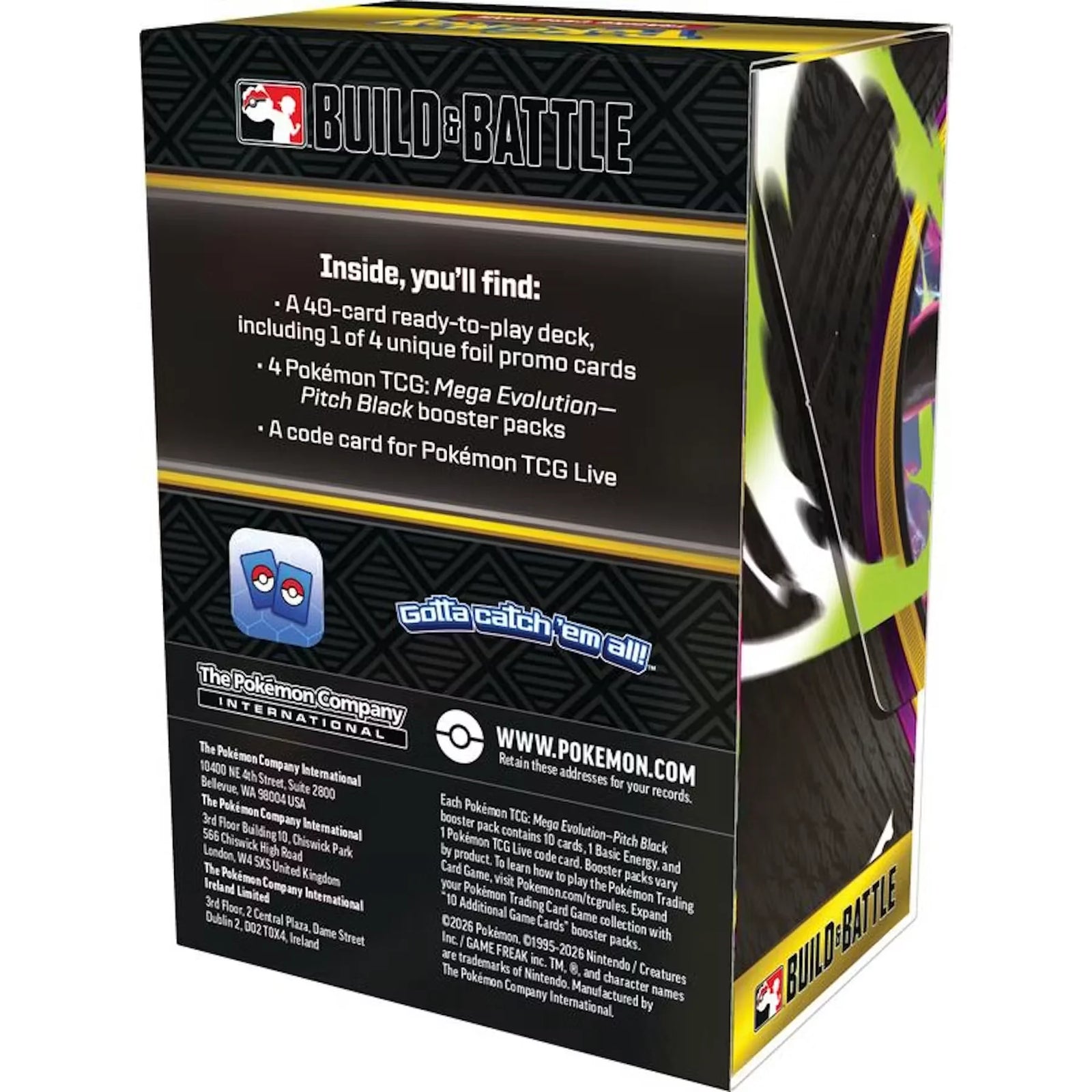 Pokemon Mega Evolution Pitch Black Build and Battle Box | Sealed (Ships Sealed Only)