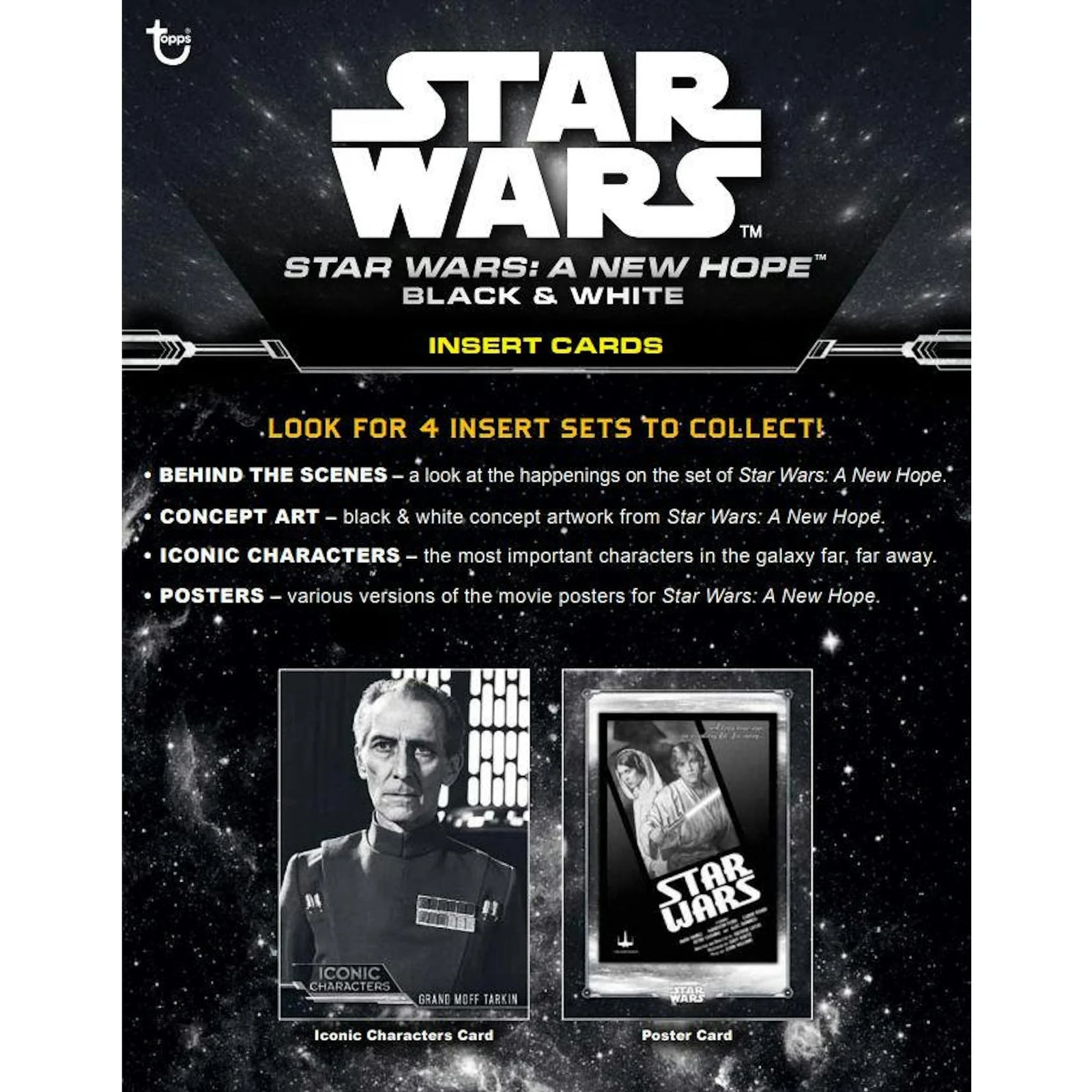 2018 Topps Star Wars A New Hope Black & White Hobby Box | Autograph Guaranteed (Ships Sealed Only)