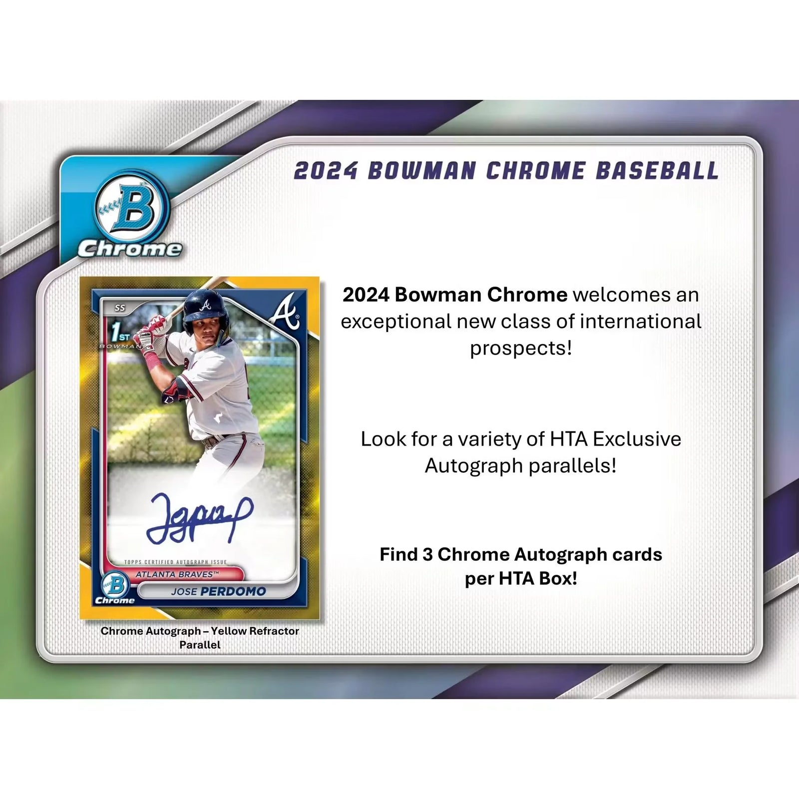 2024 Bowman Chrome Baseball HTA Choice Box (Ships Sealed Only) - D