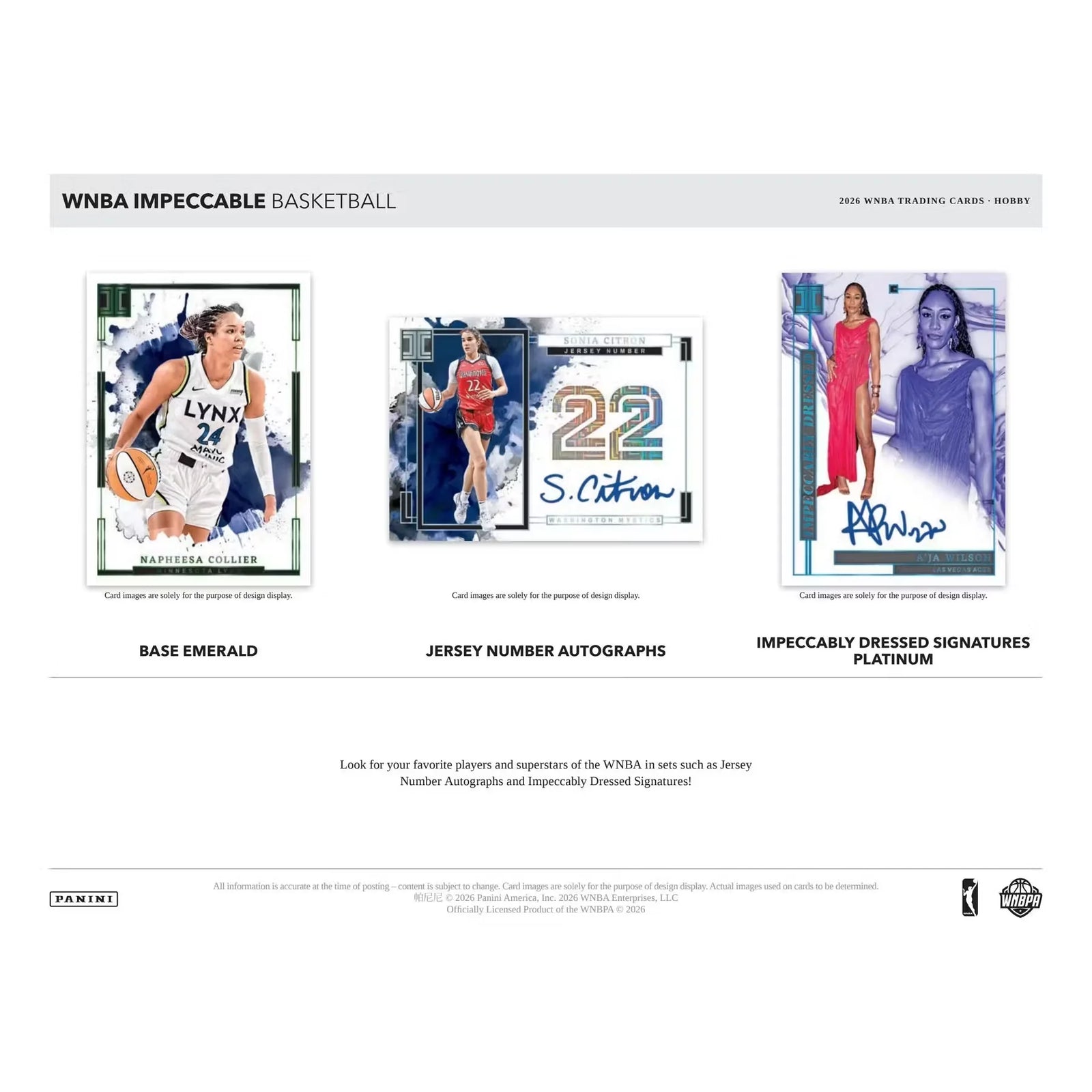 2026 Panini Impeccable WNBA Basketball Hobby Box | Presell (Ships Sealed Only)