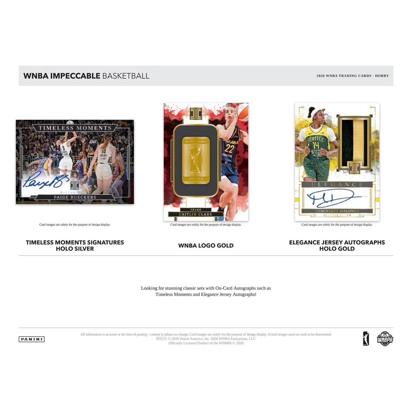 2026 Panini Impeccable WNBA Basketball Hobby Box | Presell (Ships Sealed Only)