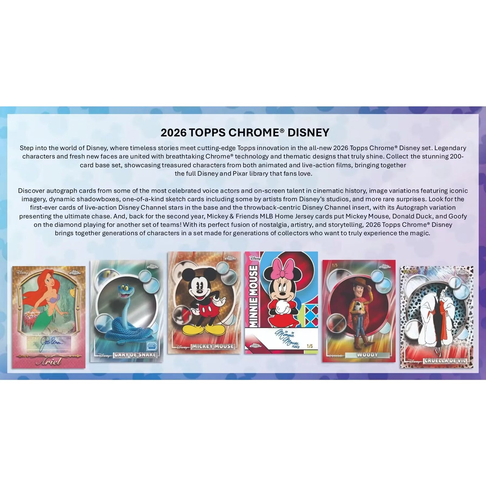 2026 Topps Disney Chrome Hobby Box (Slightly Damaged) (Ships Sealed Only)
