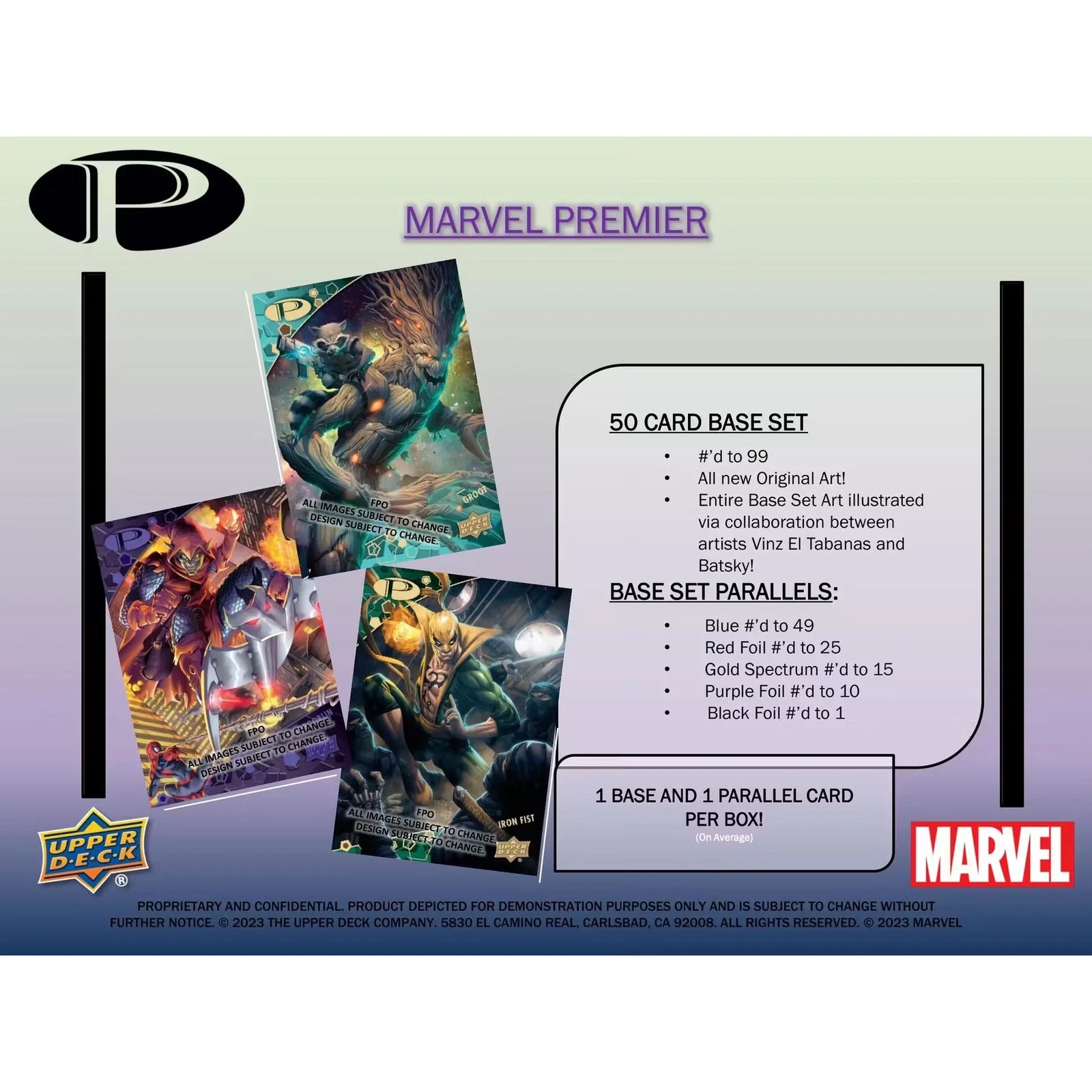 2023 Upper Deck Marvel Premier Trading Cards Hobby Box (Ships Sealed Only) - D2
