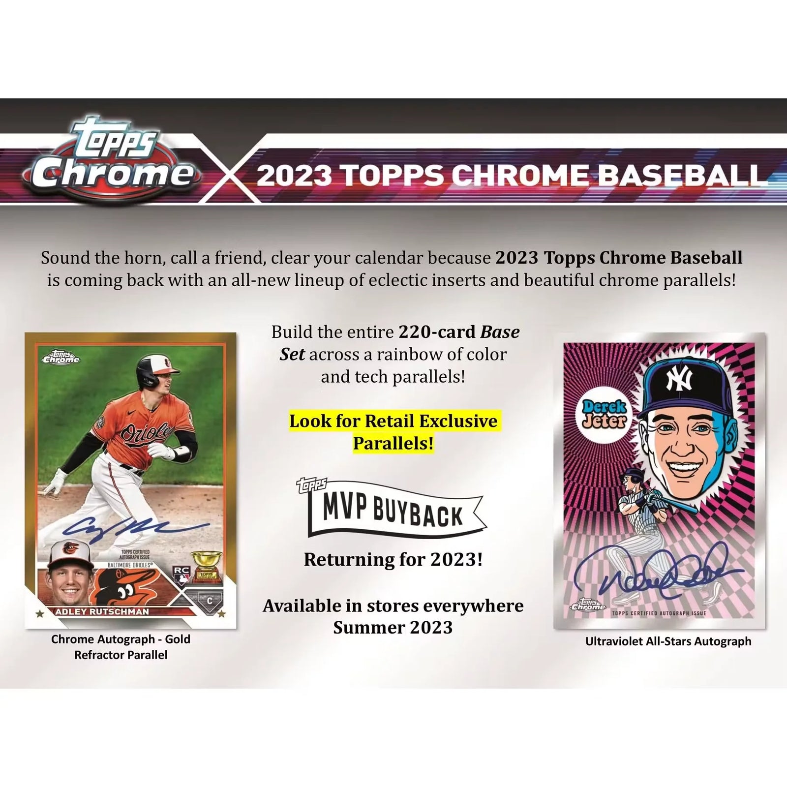 2023 Topps Chrome Baseball Blaster Box (Ships Sealed Only) - D