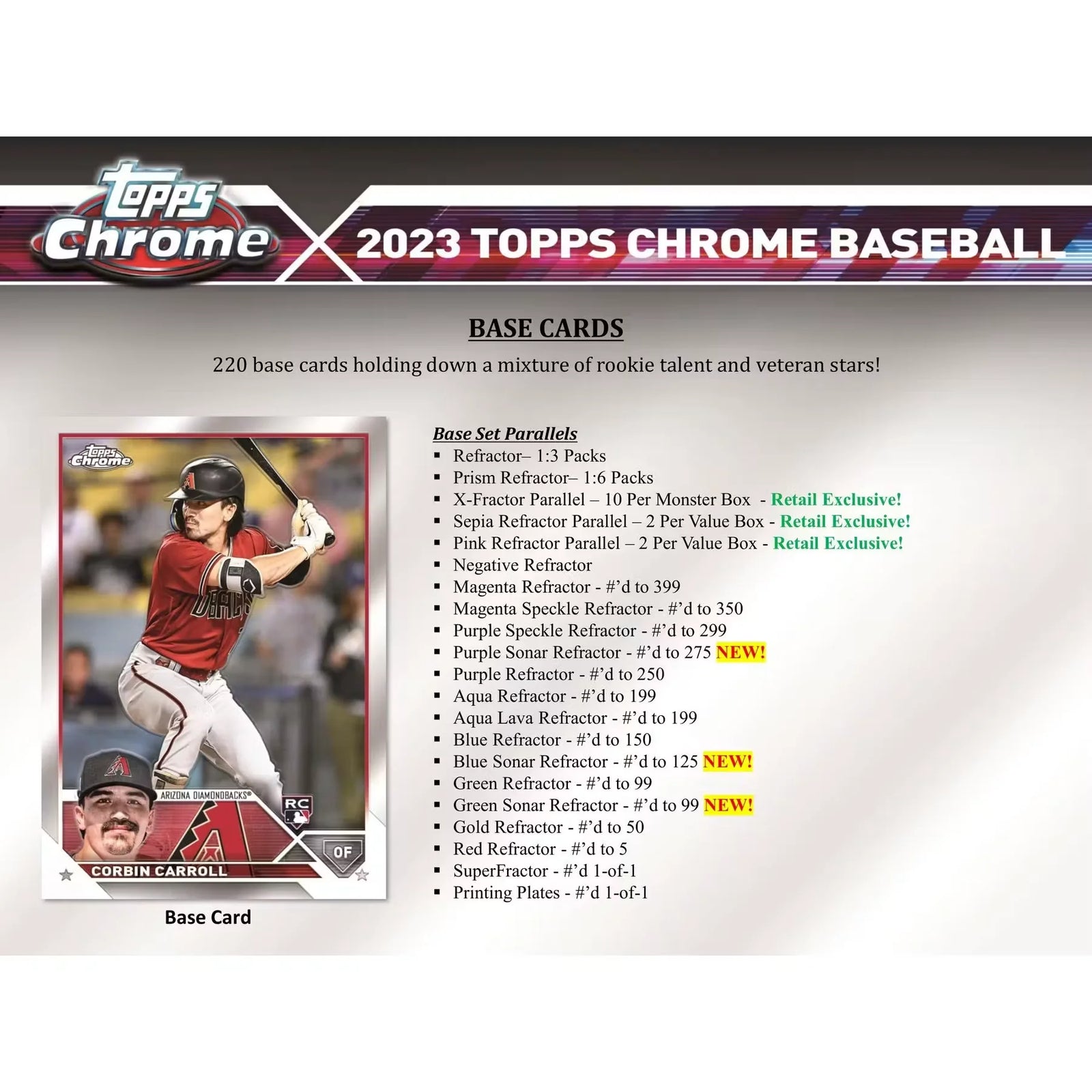 2023 Topps Chrome Baseball Blaster Box (Ships Sealed Only) - D