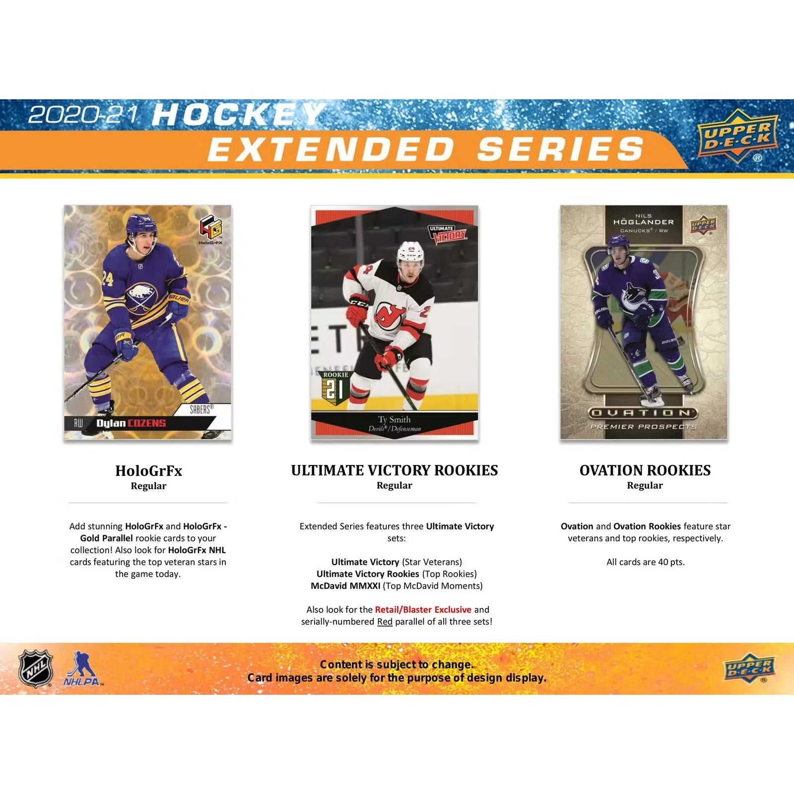 2020-21 Upper Deck Extended Series Hockey 24-Pack Retail Box (Ships Sealed Only)