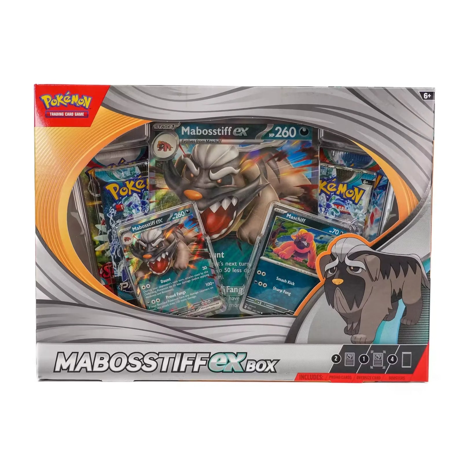 Pokemon Mabosstiff ex Box | Sealed with 4 Booster Packs (Ships Sealed Only)