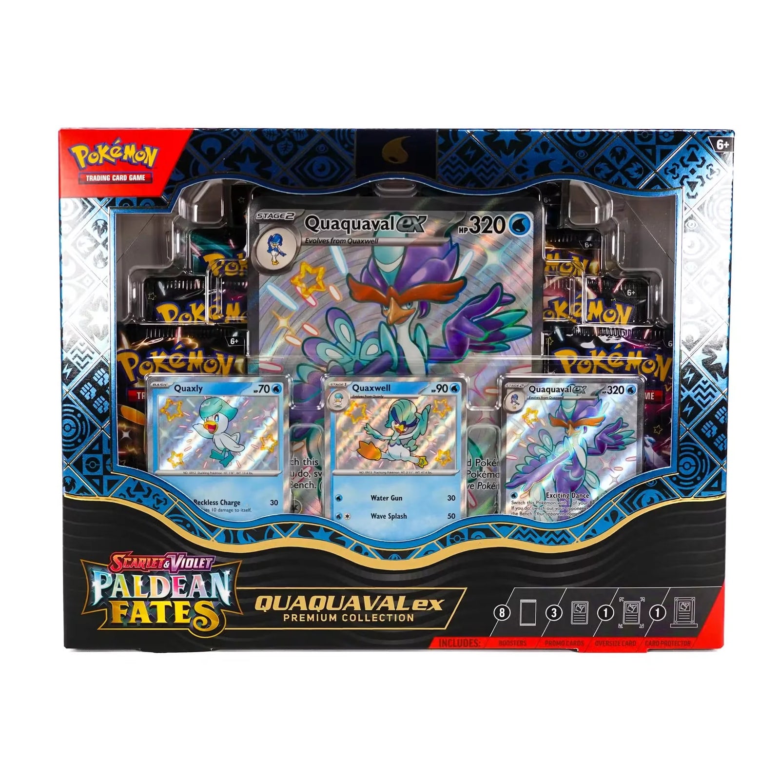 Pokemon Scarlet & Violet Paldean Fates Premium Collection ex Box | Quaquaval (Ships Sealed Only)