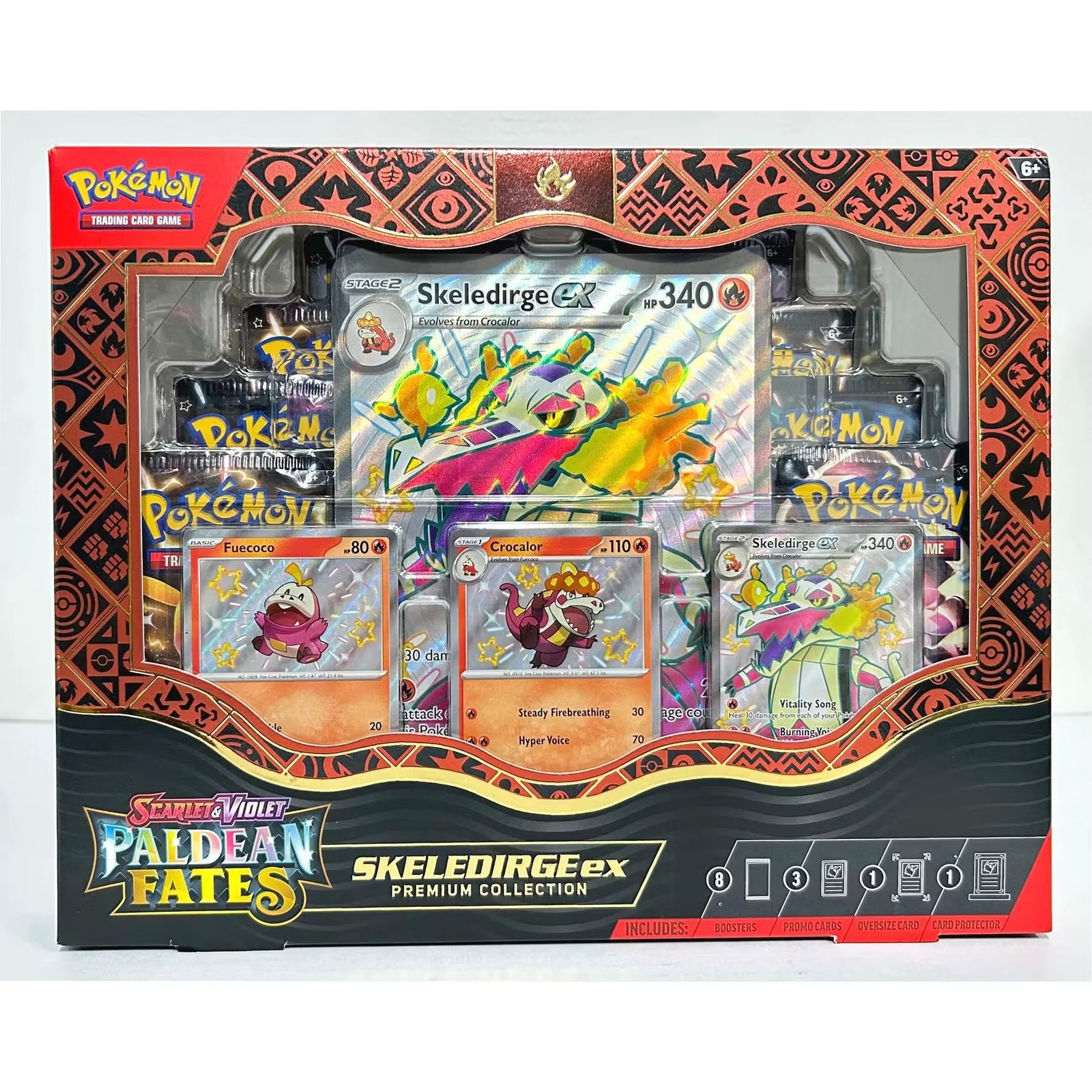 Pokemon Scarlet & Violet Paldean Fates Premium Collection ex Box | Skeledirge (Ships Sealed Only)