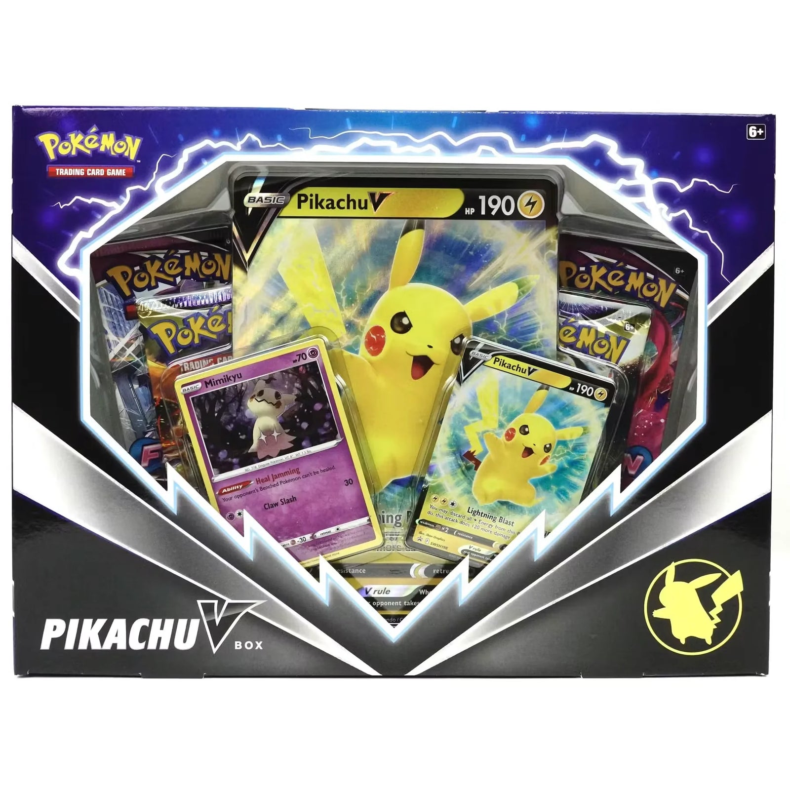 Pokemon Pikachu V Box | 4 Booster Packs & Promo Card (Ships Sealed Only)