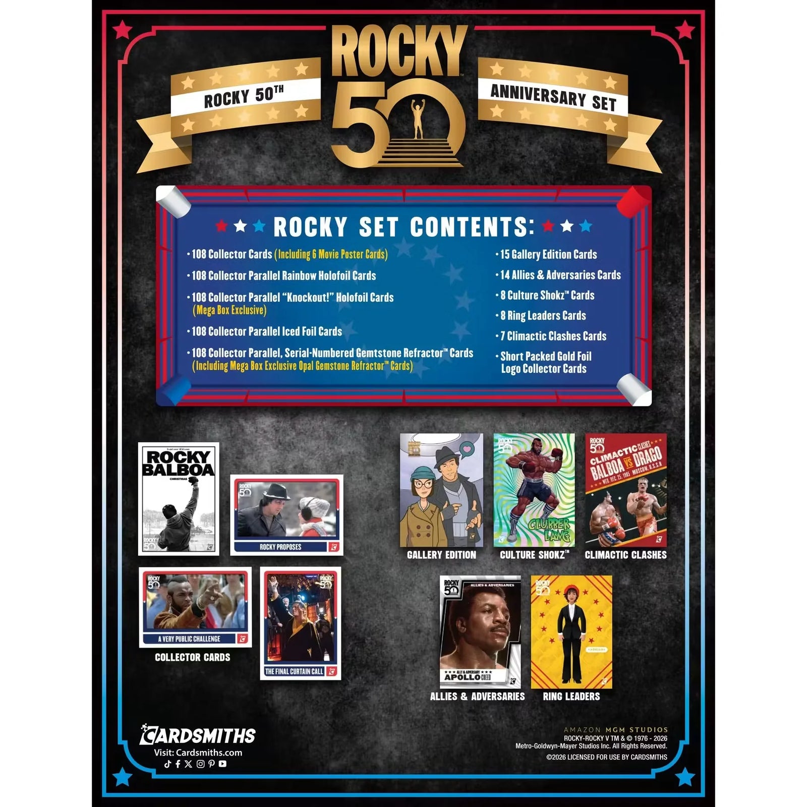 2026 Cardsmiths Rocky 50th Anniversary Mega Box | Presell