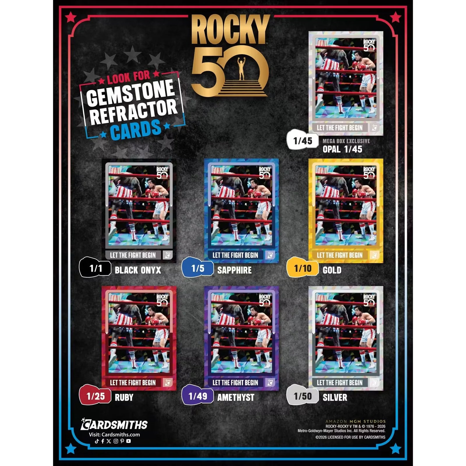 2026 Cardsmiths Rocky 50th Anniversary Mega Box | Presell