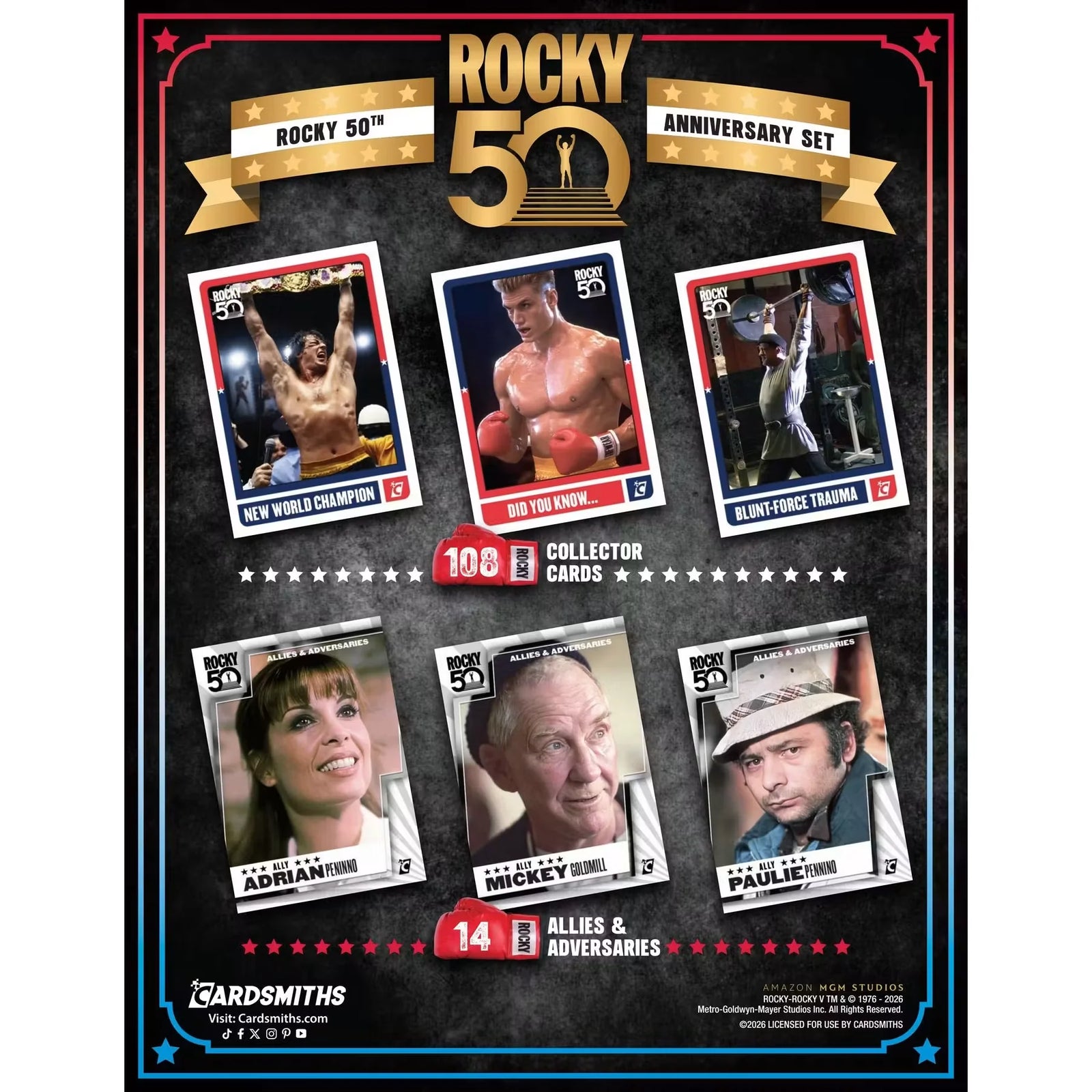 2026 Cardsmiths Rocky 50th Anniversary Mega Box | Presell