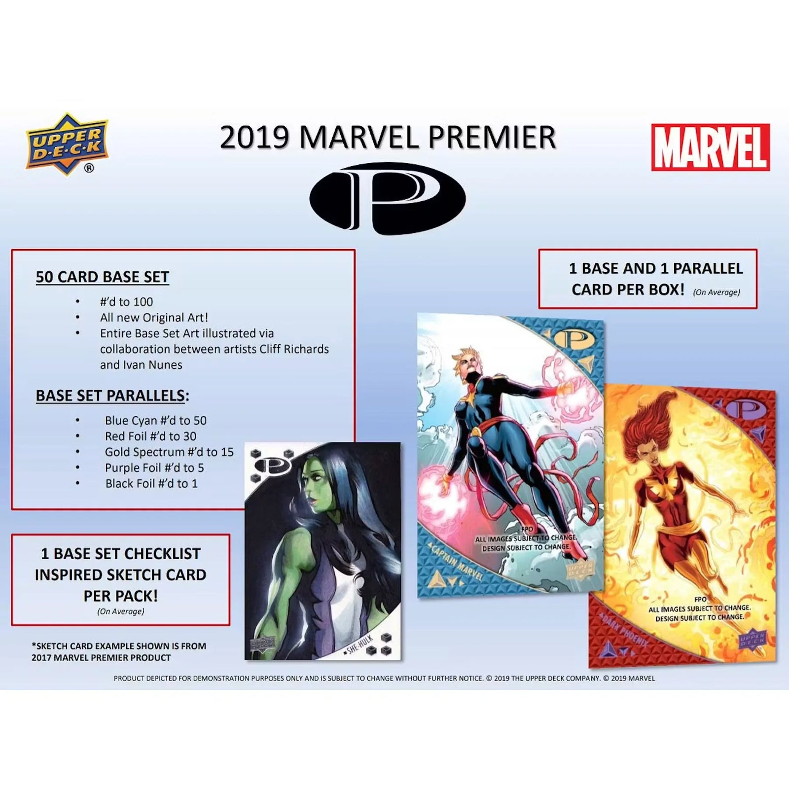 Marvel Premier Trading Cards Hobby Box (2019 Upper Deck) (Ships Sealed Only)