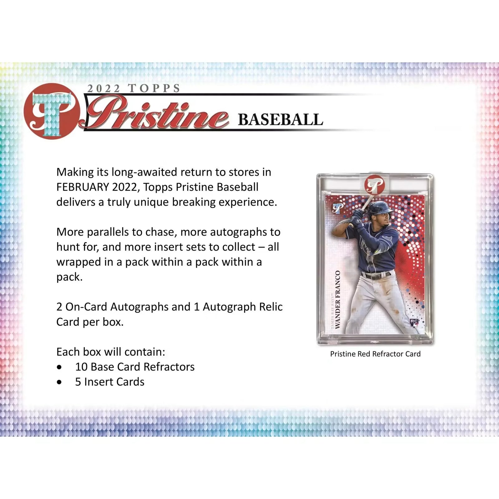 2022 Topps Pristine Baseball Hobby Box | Six Packs (Ships Sealed Only)