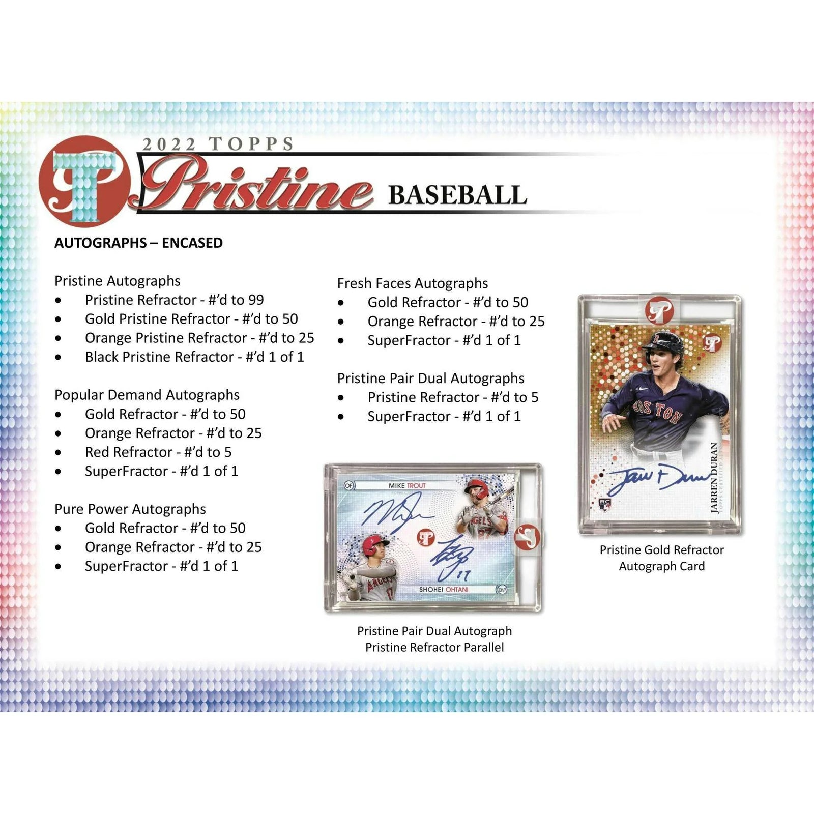 2022 Topps Pristine Baseball Hobby Box | Six Packs (Ships Sealed Only)