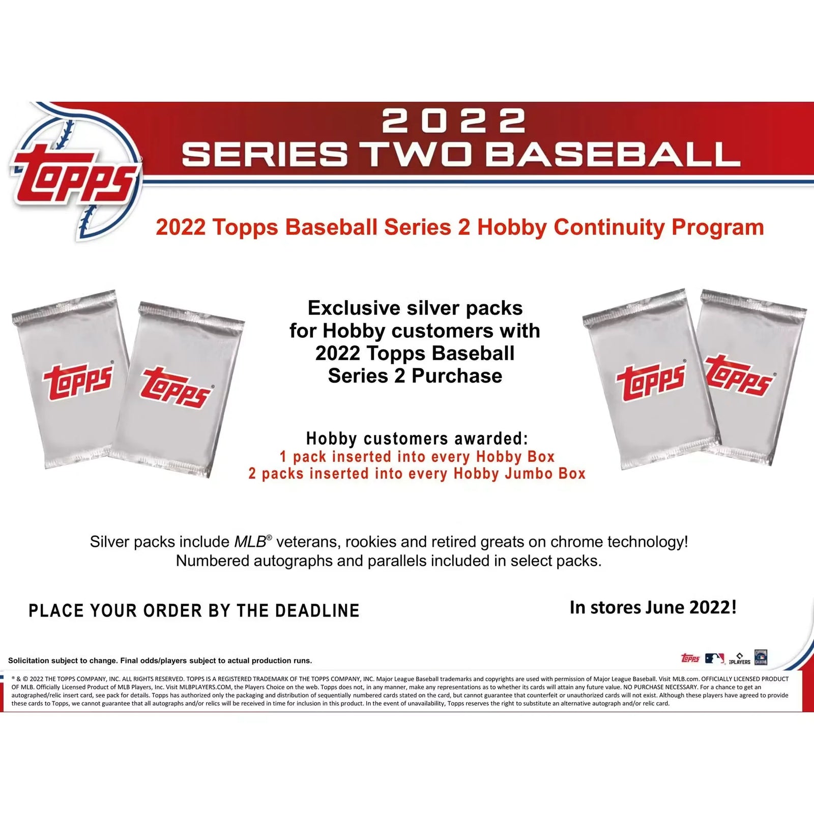 2022 Topps Series 2 Baseball Hobby Jumbo Box (Ships Sealed Only) - D2