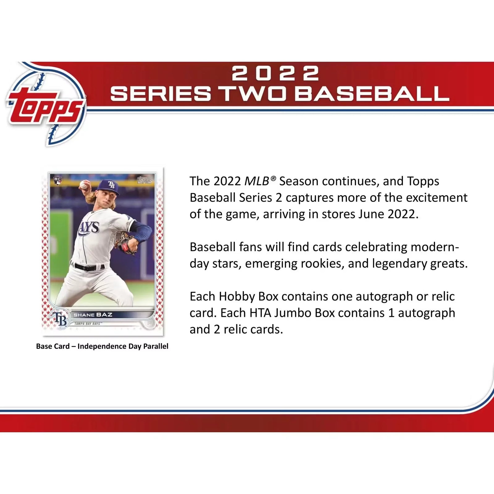 2022 Topps Series 2 Baseball Hobby Jumbo Box (Ships Sealed Only) - D2