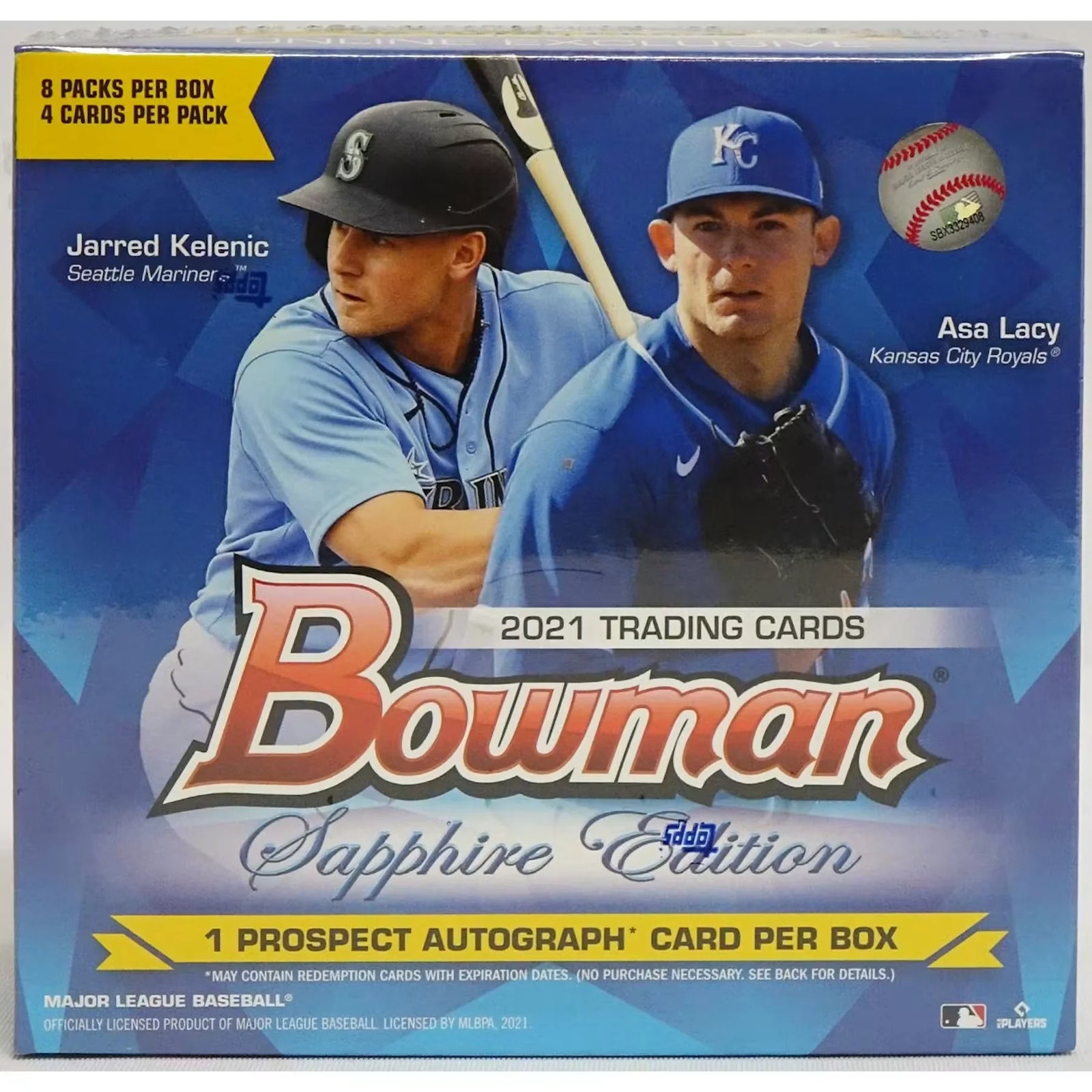 2021 Bowman Baseball Sapphire Edition Hobby Box (Ships Sealed Only)