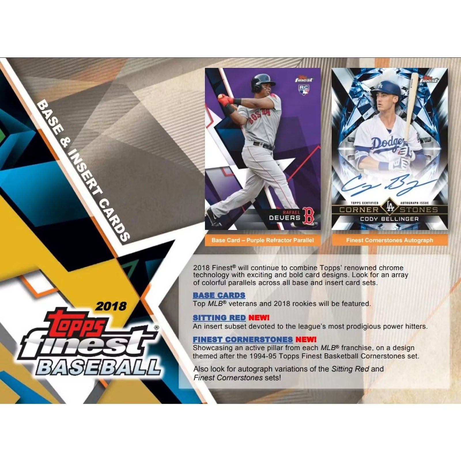 2018 Topps Finest Baseball Hobby Box | Two Autographs Per Box (Ships Sealed Only)