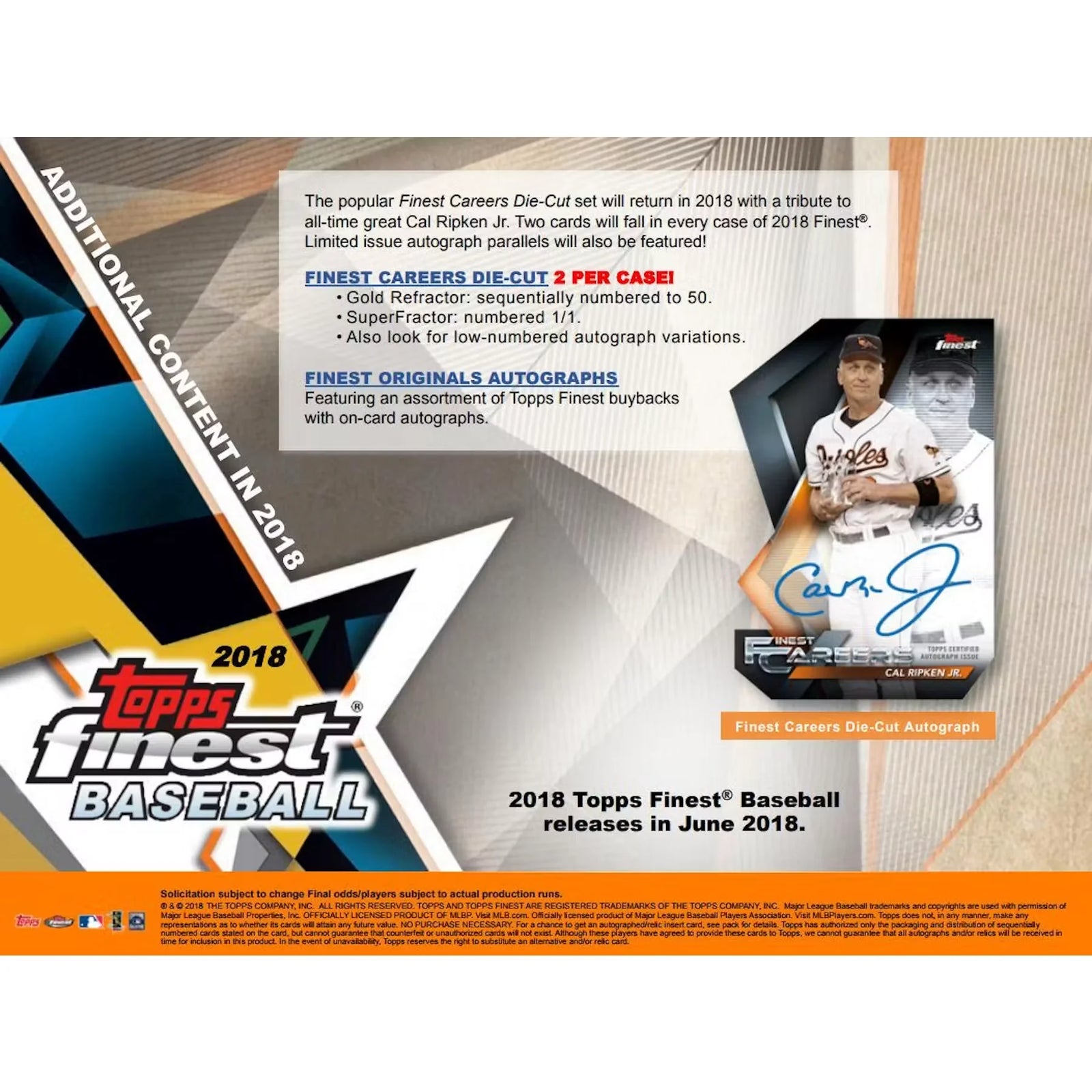 2018 Topps Finest Baseball Hobby Box | Two Autographs Per Box (Ships Sealed Only)