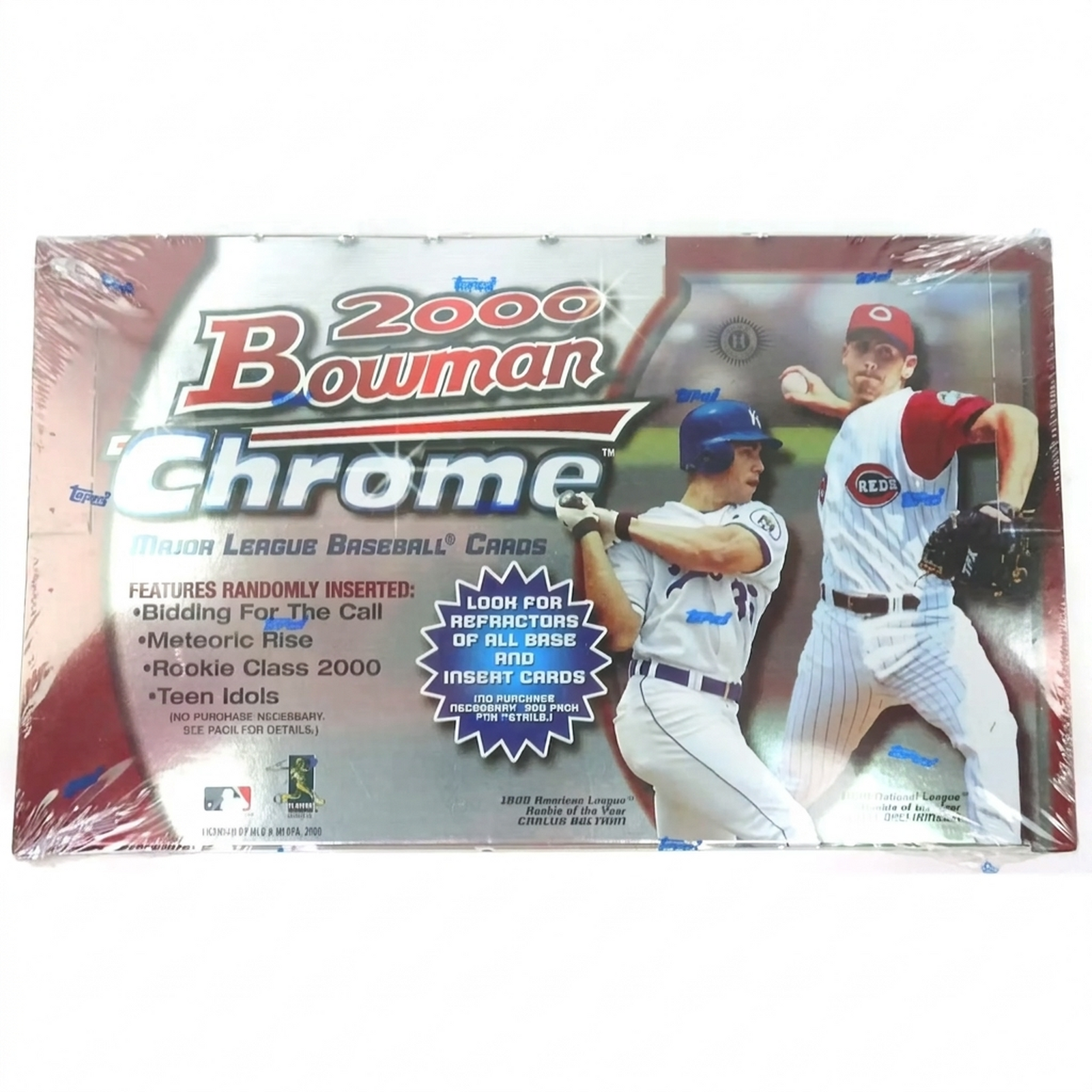 2000 Bowman Chrome Baseball Hobby Box | 24 Packs (Ships Sealed Only)