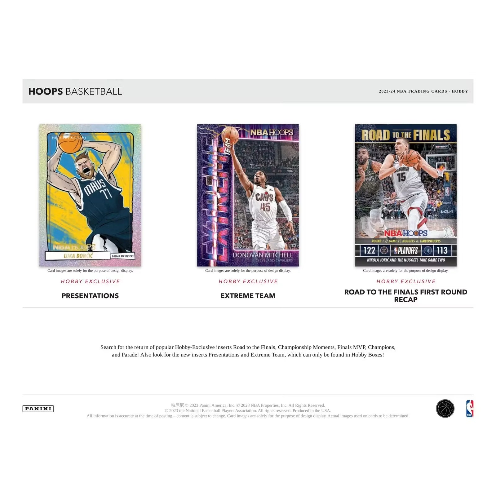 2023-24 Panini NBA Hoops Basketball Hobby Box (Ships Sealed Only) - D