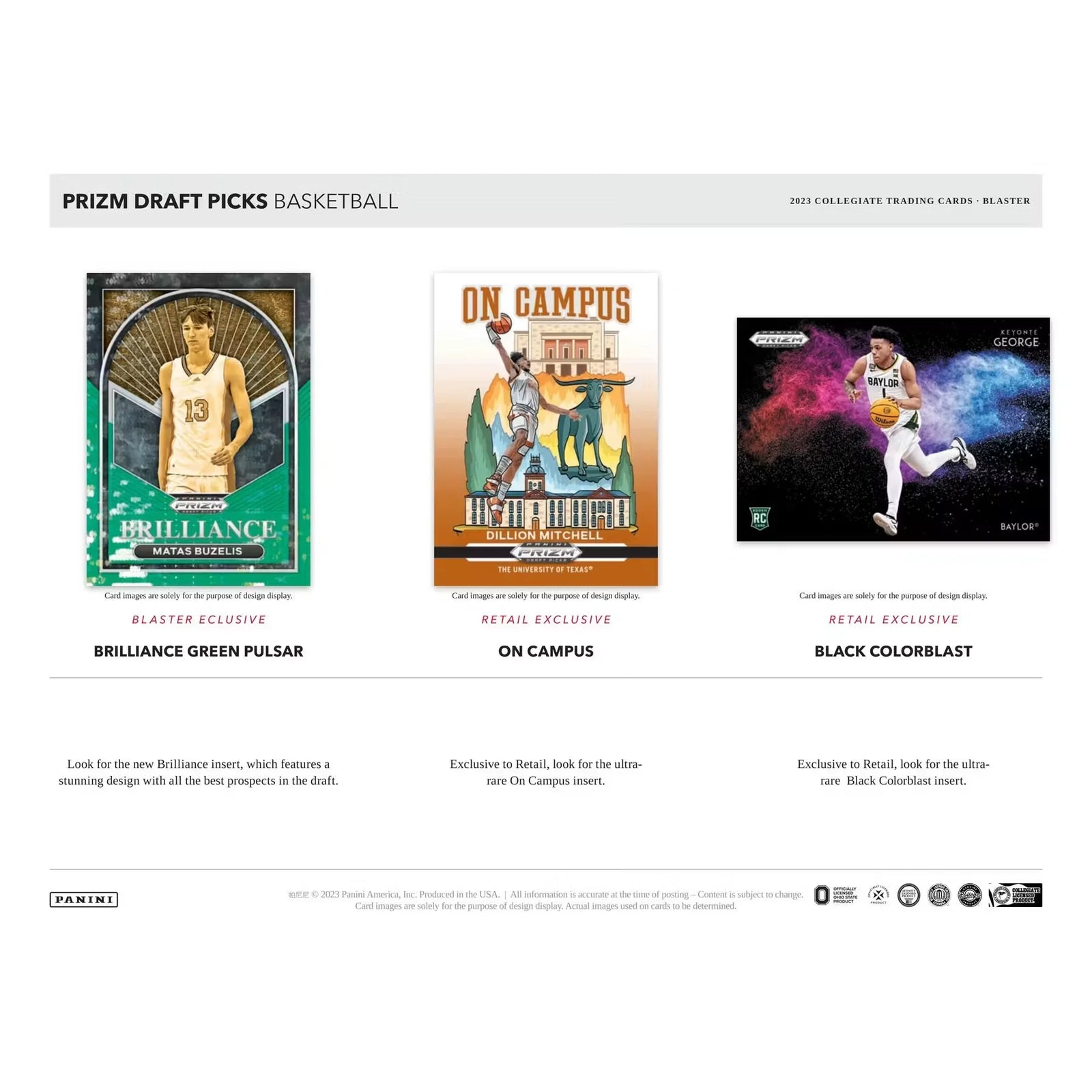 2023-24 Panini Prizm Draft Picks Basketball Blaster Box (Green Pulsar Prizms) (Ships Sealed Only) - D