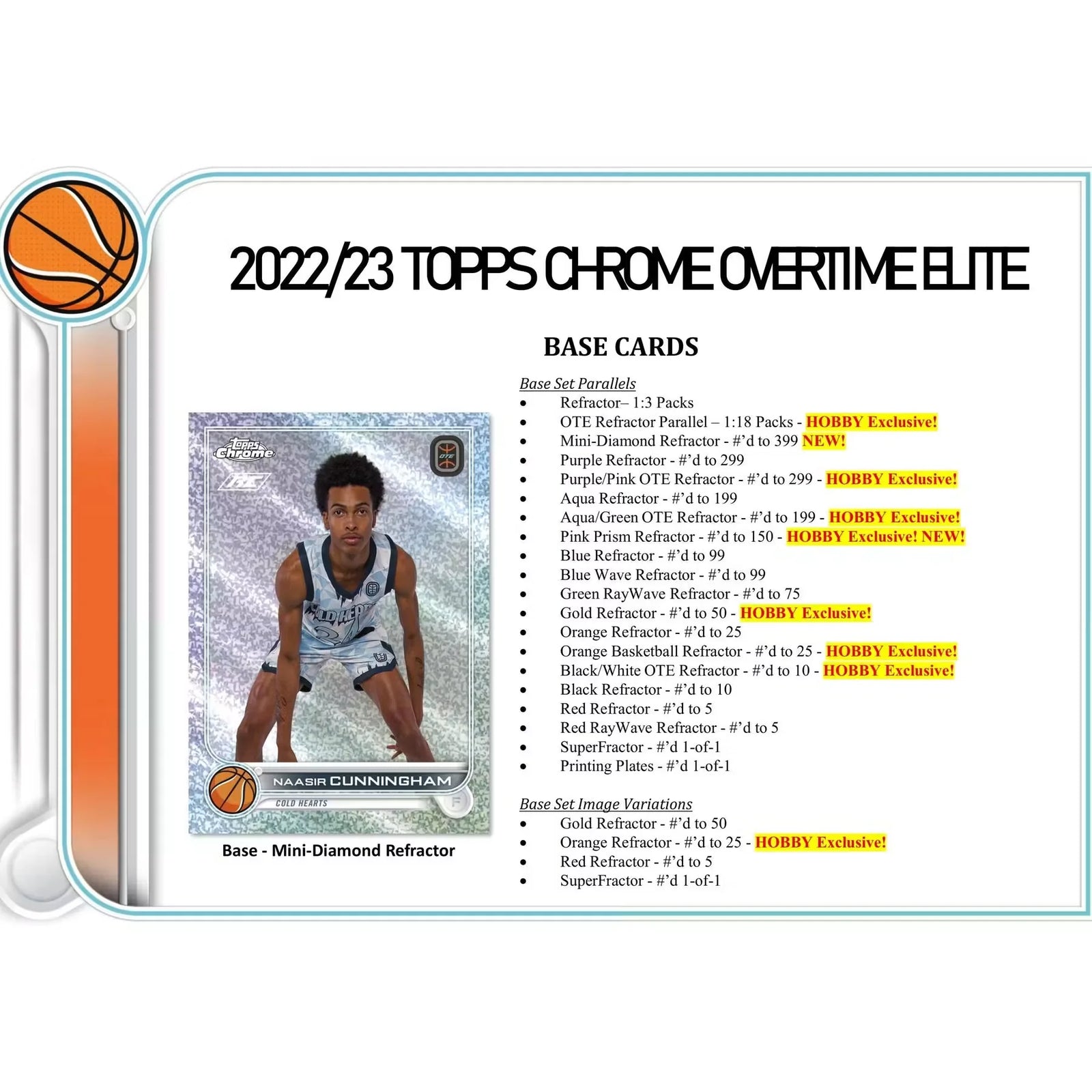 2022-23 Topps Chrome Overtime Elite Basketball Hobby Box (Ships Sealed Only)