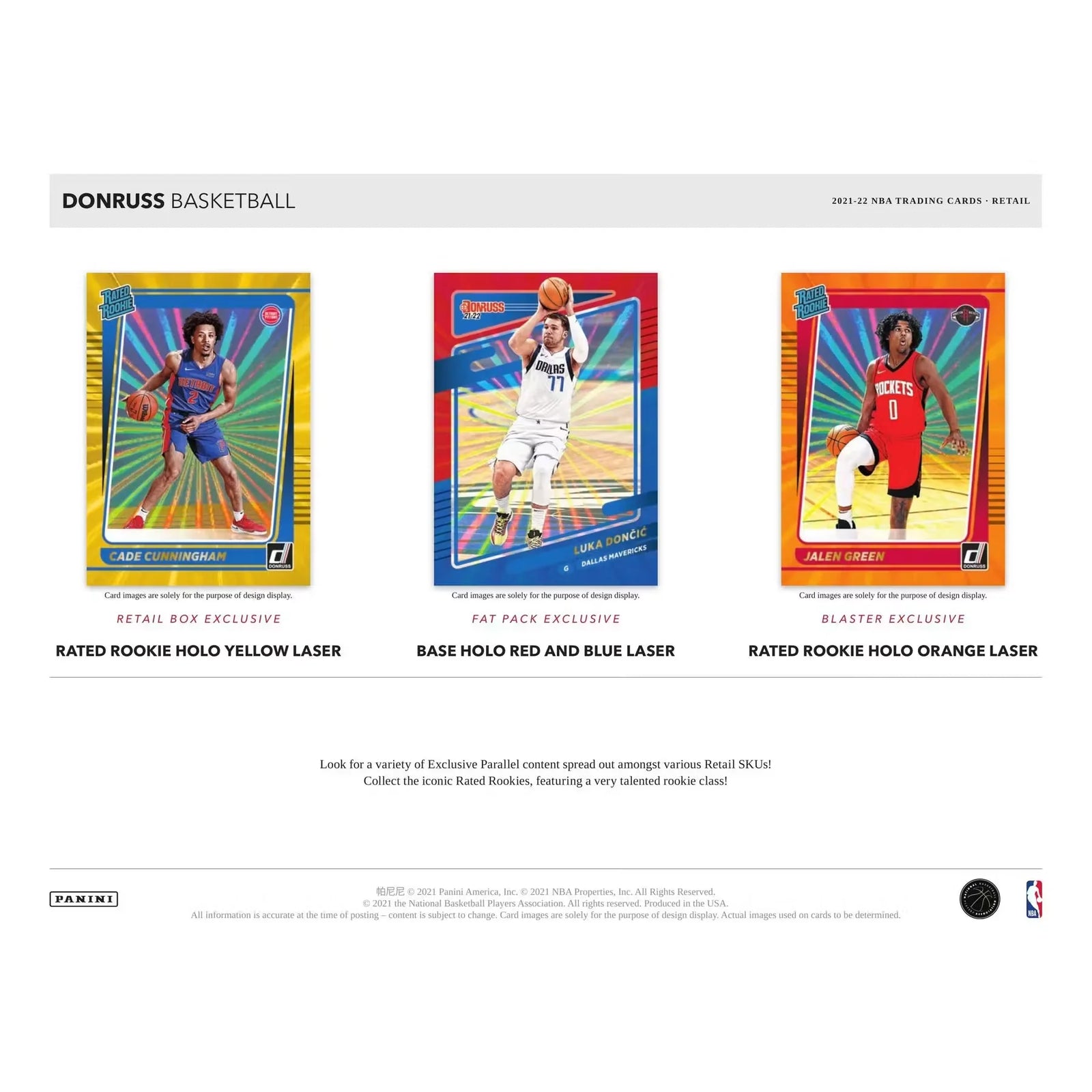2021-22 Panini Donruss Basketball Blaster Box | Orange and Purple Laser Parallels (Ships Sealed Only)