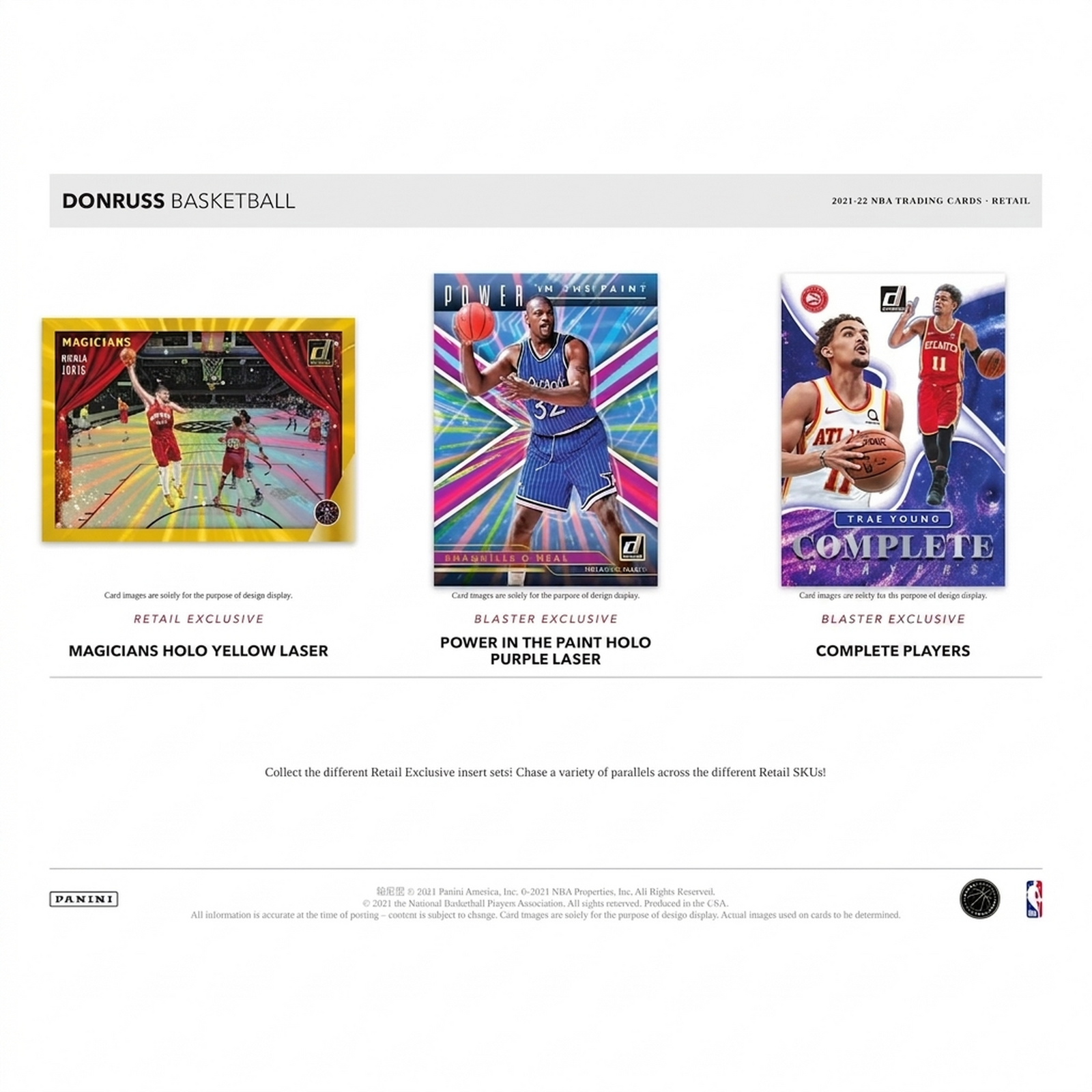 2021-22 Panini Donruss Basketball Blaster Box | Orange and Purple Laser Parallels (Ships Sealed Only)