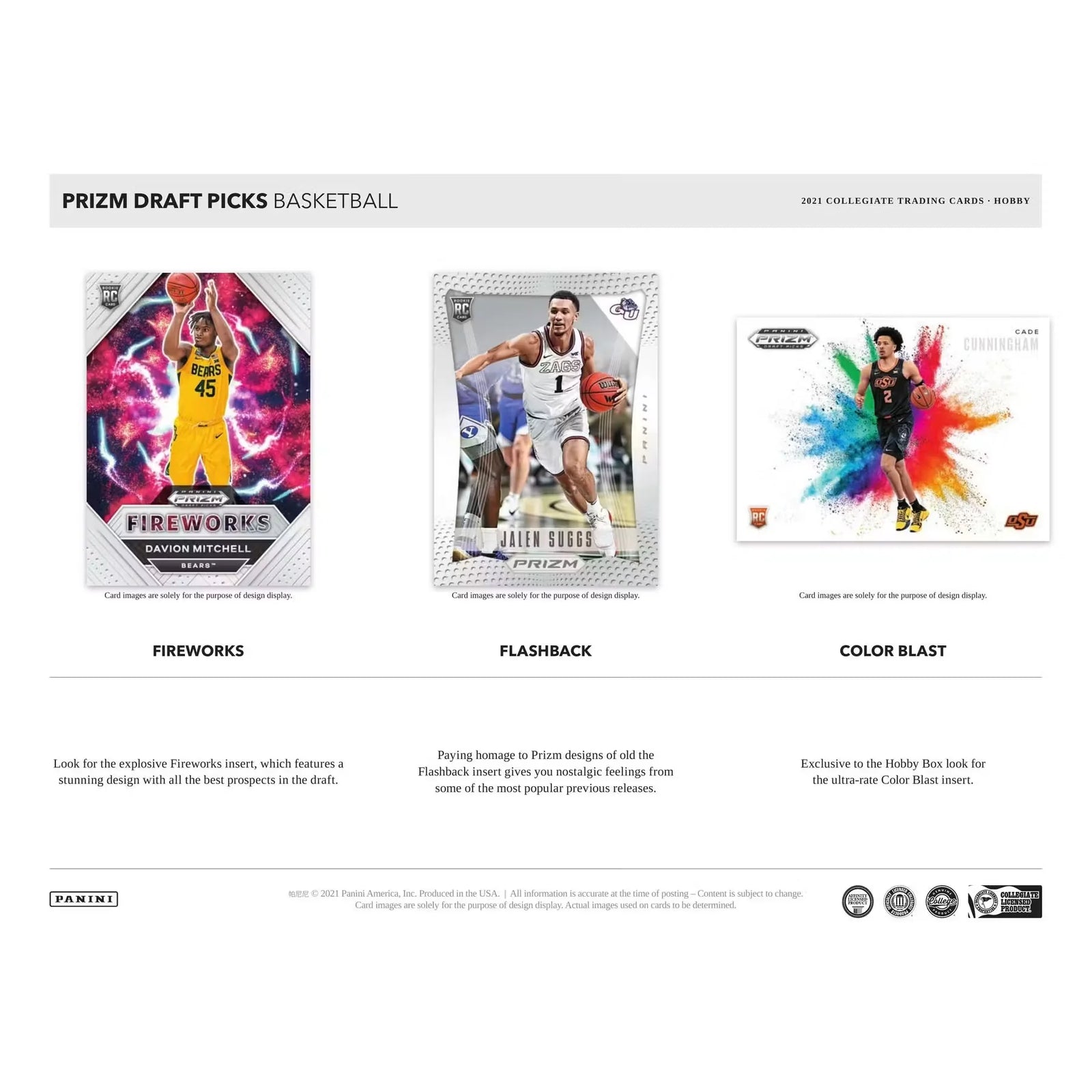 2021-22 Panini Prizm Draft Picks Basketball Hobby Box (Ships Sealed Only) - D