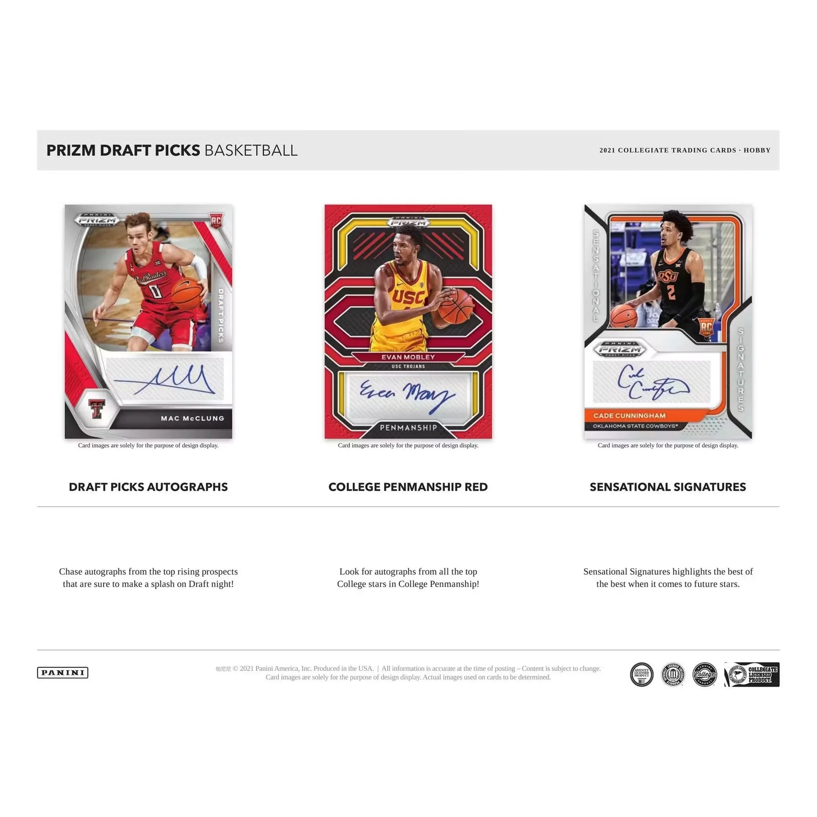 2021-22 Panini Prizm Draft Picks Basketball Hobby Box (Ships Sealed Only) - D