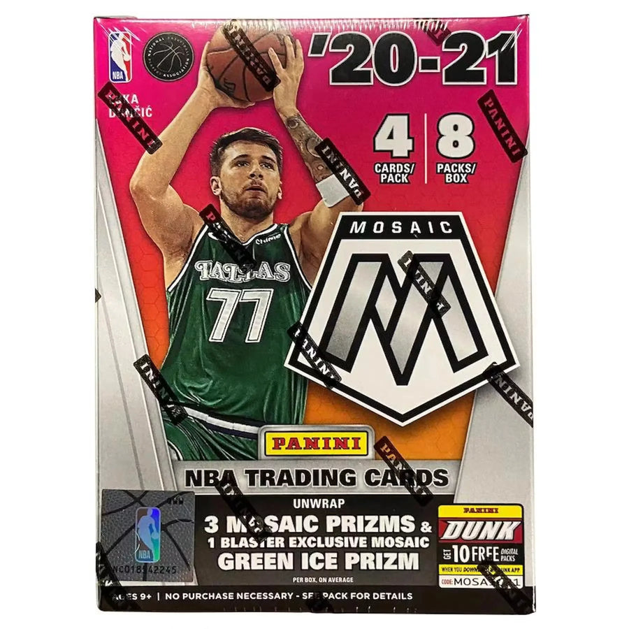 2020-21 Panini Mosaic Basketball Blaster Box (Green Ice Prizms!) () (Ships Sealed Only)