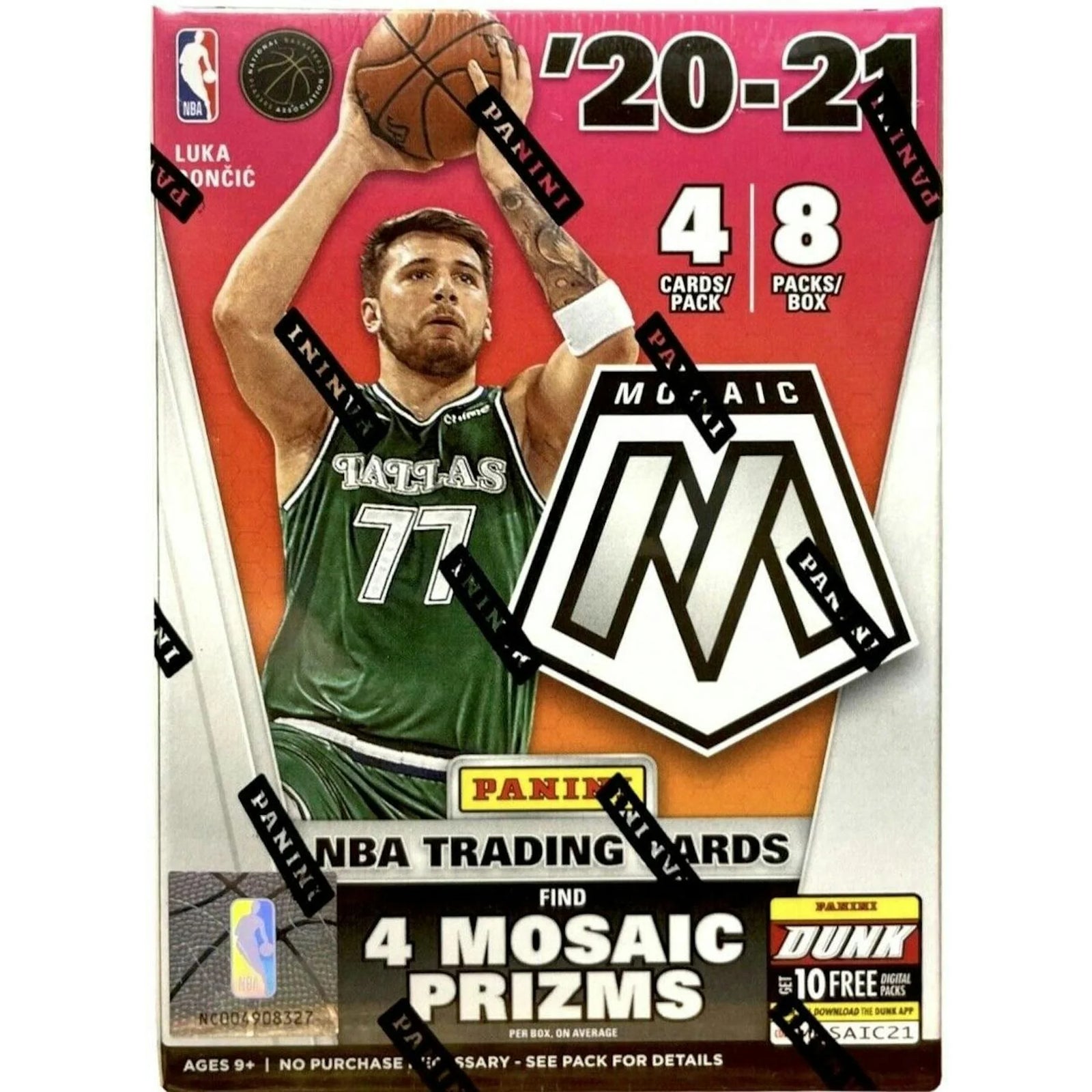 2020-21 Panini Mosaic Basketball Blaster Box (Orange Fluorescent Prizms!) (Ships Sealed Only) - D