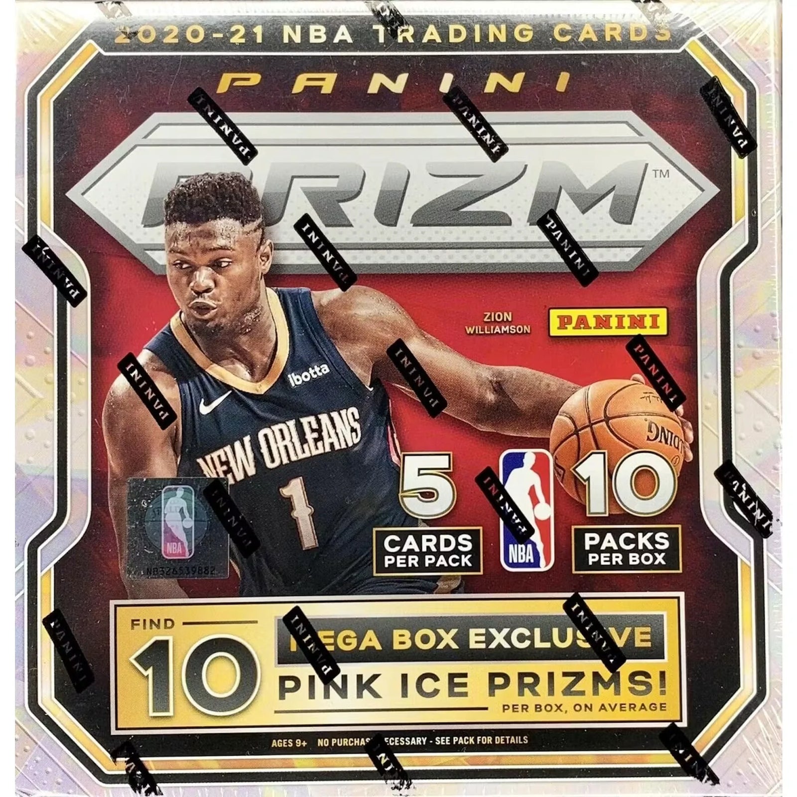 2020-21 Panini Prizm Basketball 50-Card Mega Box (Pink Ice Prizms) (Ships Sealed Only) - D2