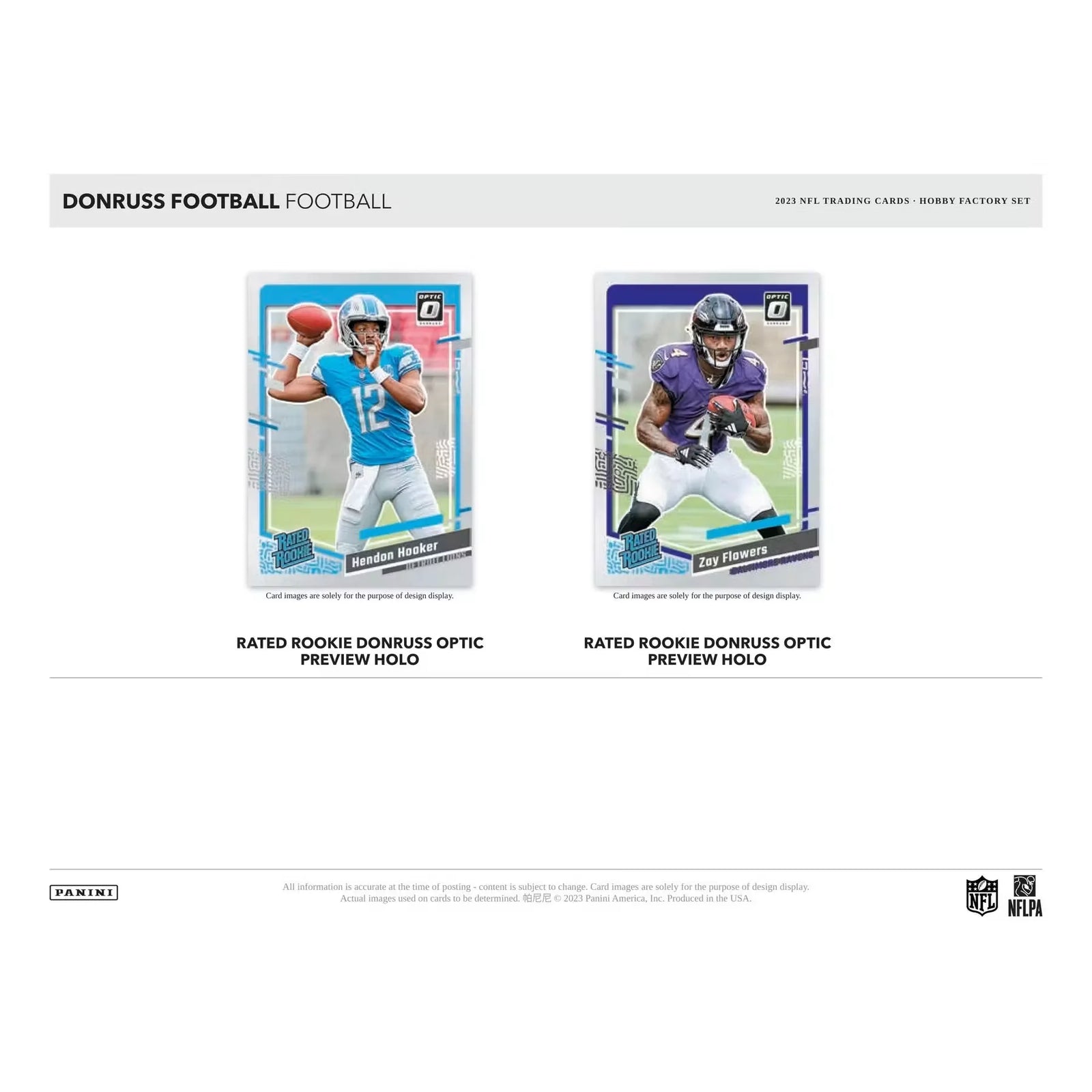 2023 Panini Donruss Football Hobby Factory Set | 405 Cards (Ships Sealed Only)