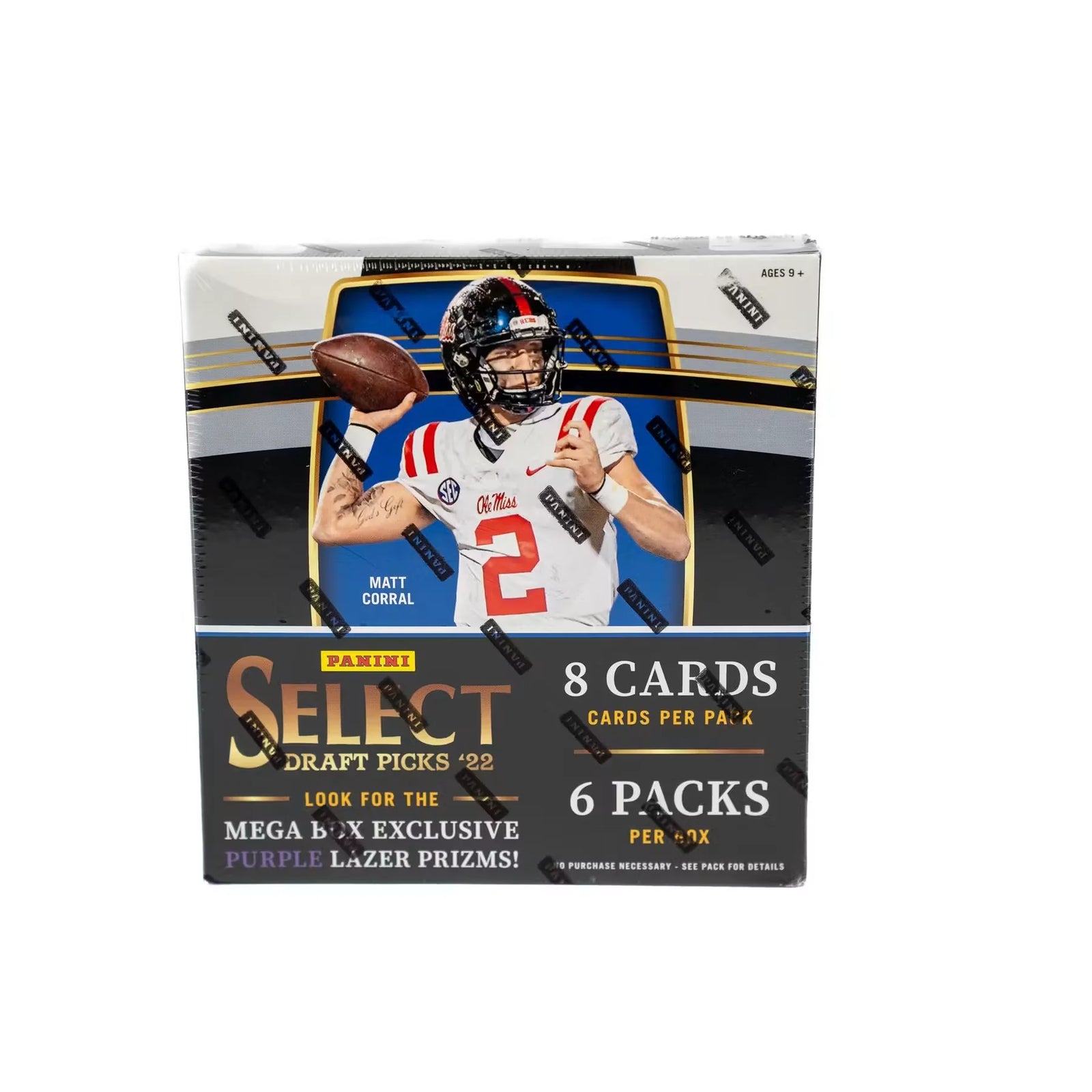 2022 Panini Select Draft Picks Football Mega Box | Purple Lazer Prizms (Ships Sealed Only)