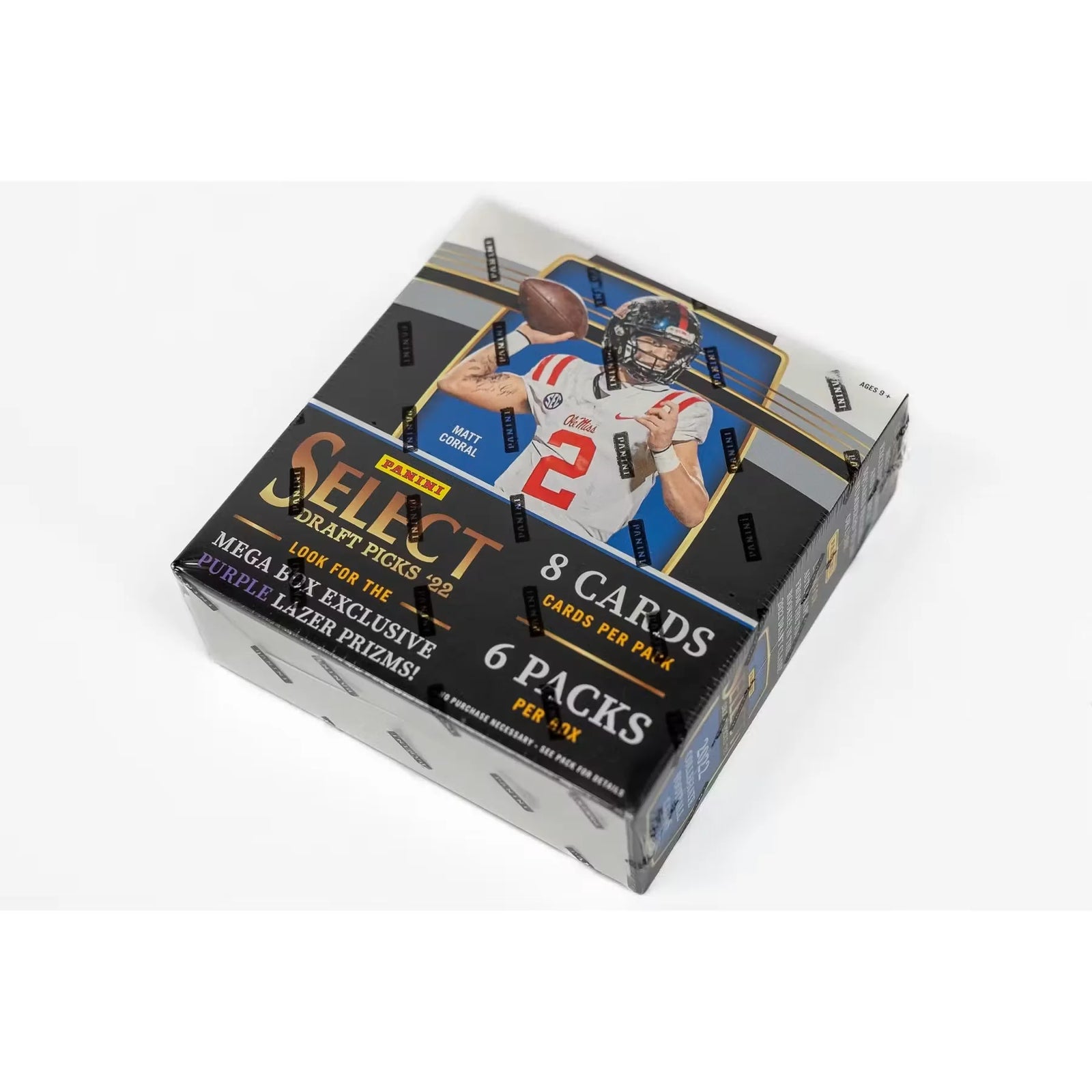 2022 Panini Select Draft Picks Football Mega Box | Purple Lazer Prizms (Ships Sealed Only)